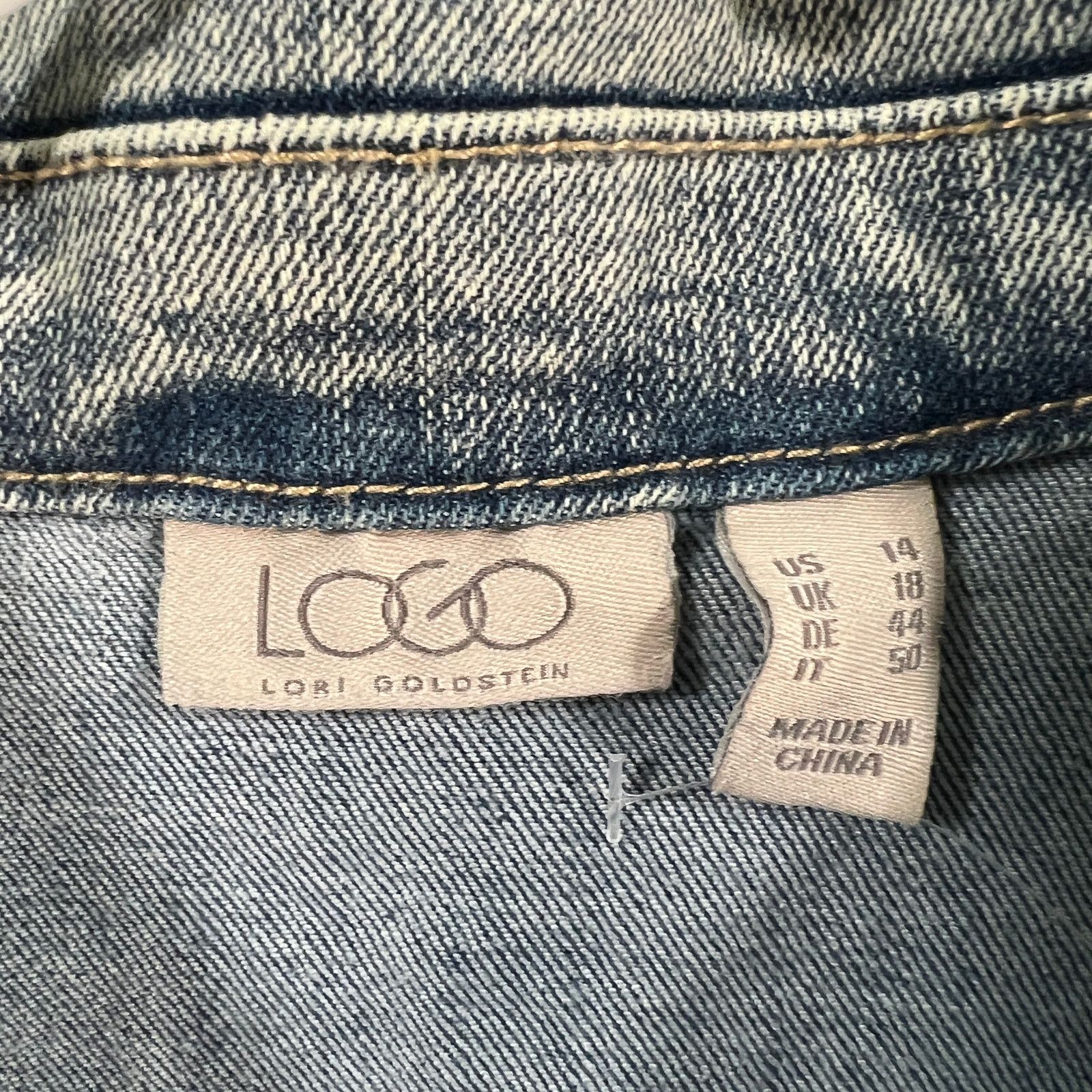 Other LOGO by Lori Goldstein Jeans Jacket Womens Size XL / US 12-14 / IT 48-50 - 3 Thumbnail