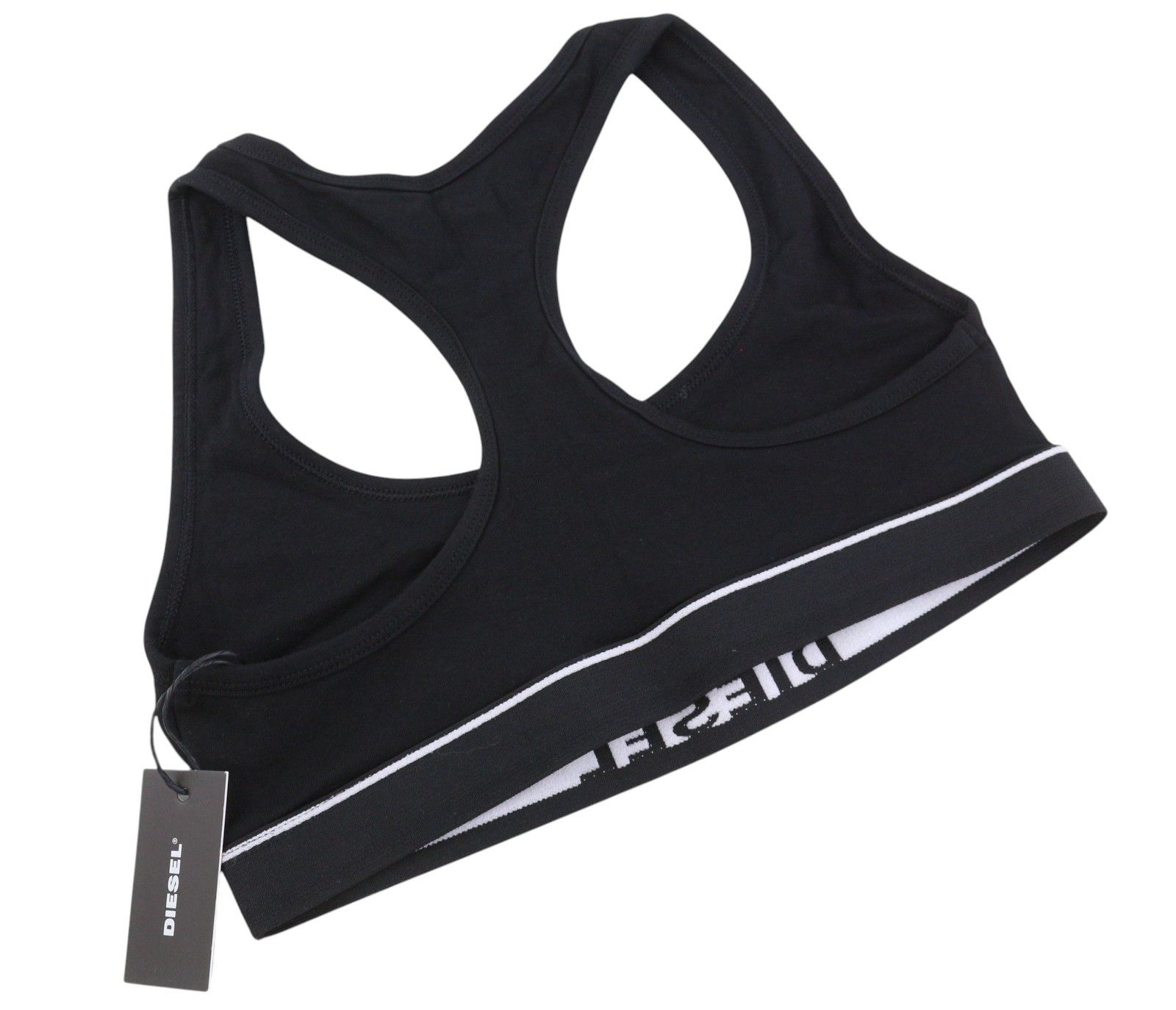 Diesel UFSB-MILEY TOP S Black Stretch Sleeveless Sports Bra 41365 Size S / US 4 / IT 40 - 2 Thumbnail