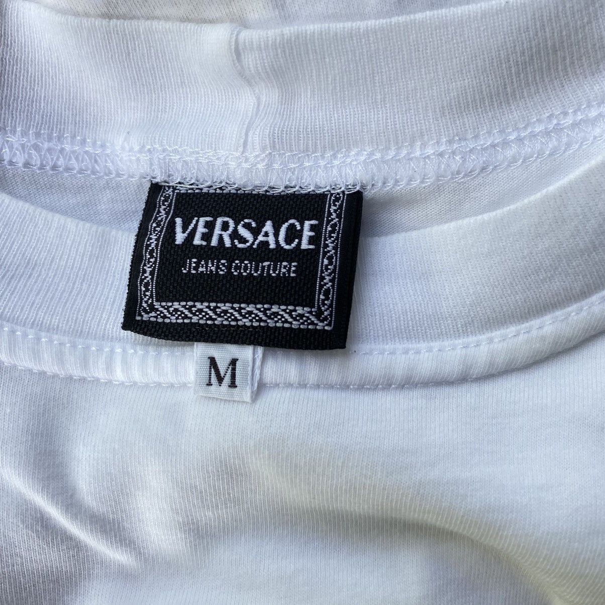 Versace VERSACE White Logo Print Crewneck Tee Size US M / EU 48-50 / 2 - 10 Thumbnail