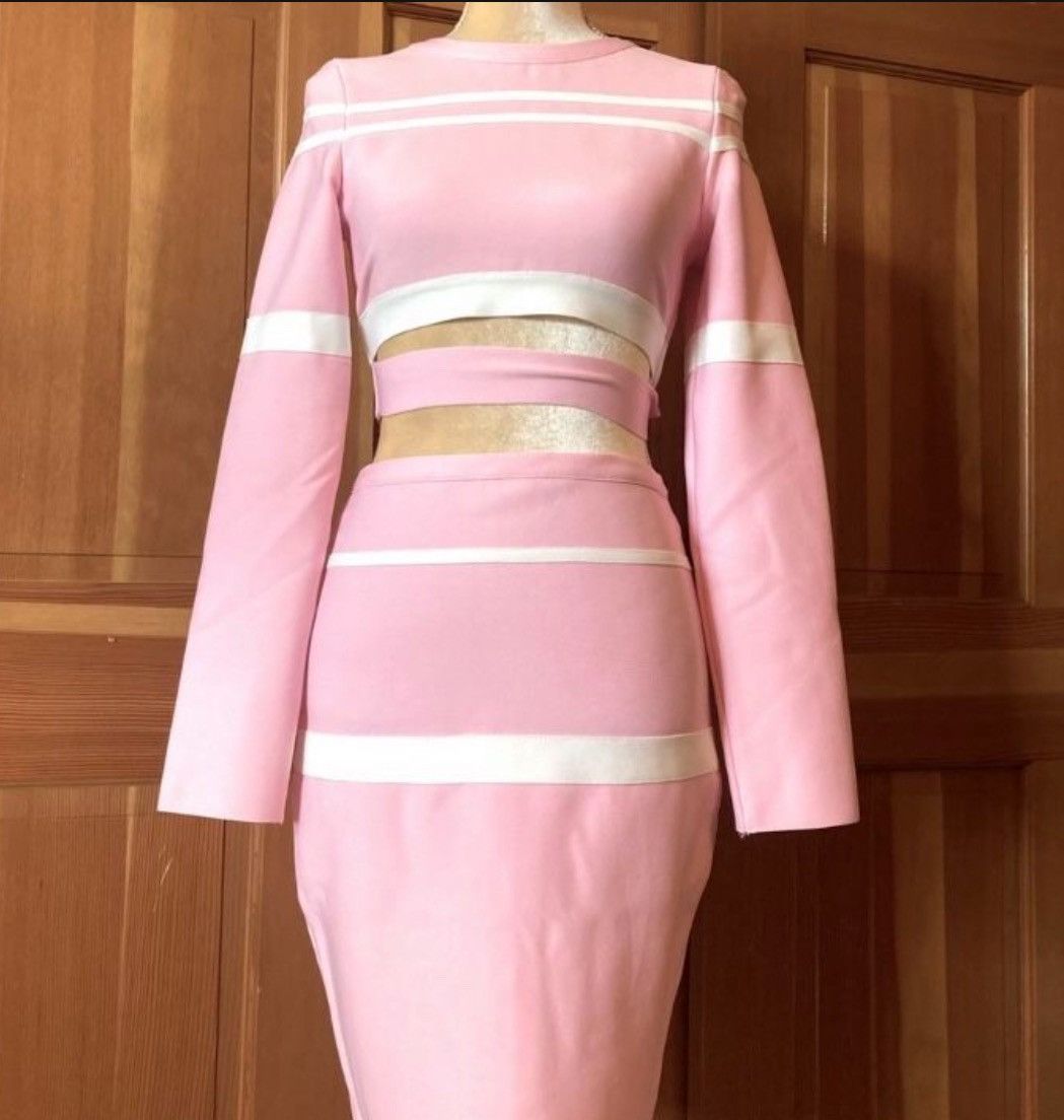 Designer × Other NWT, Lavishly Paris Women’s Pretty Pink Skirt Suit Set Size M / US 6-8 / IT 42-44 - 12 Thumbnail