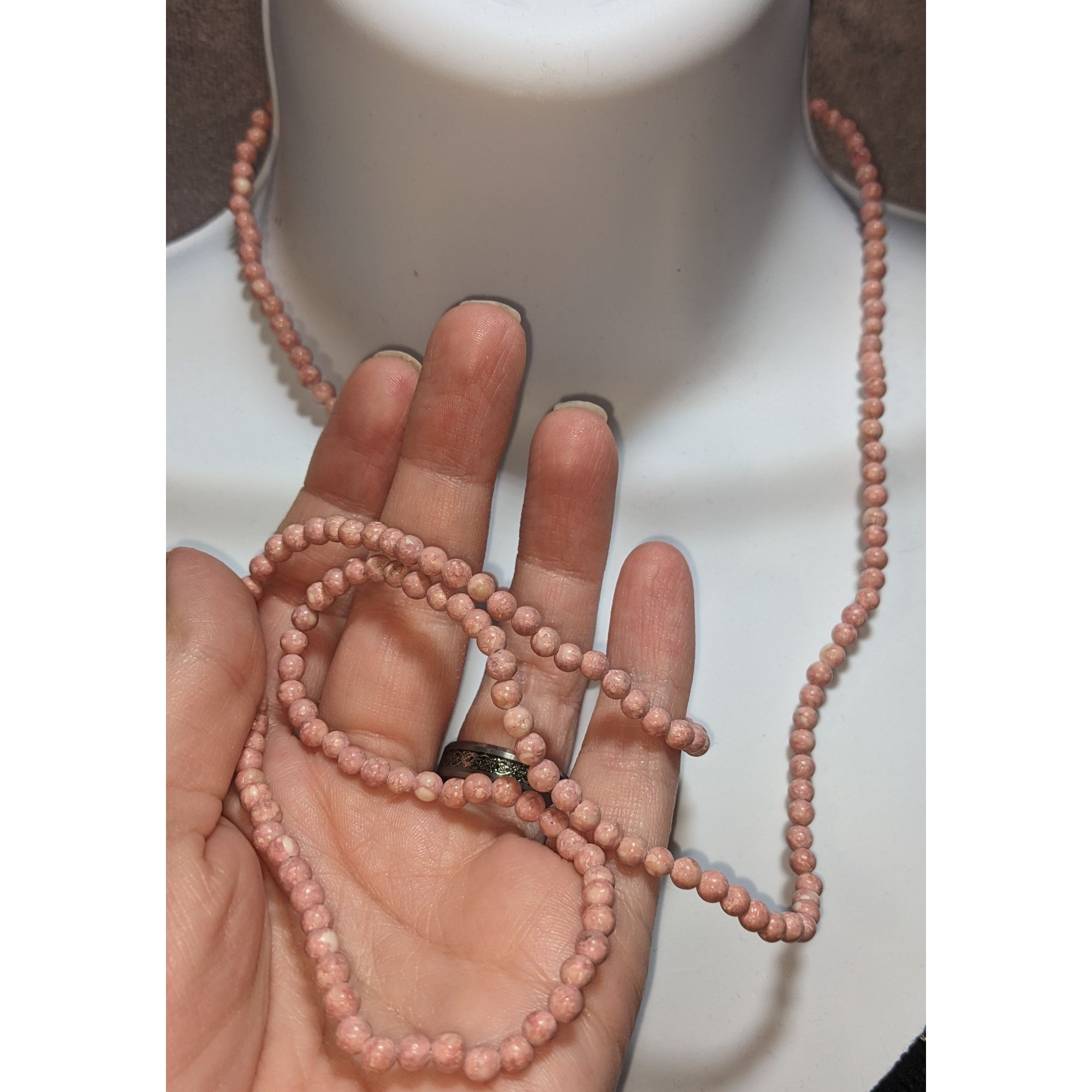 Other Pink Stone Beaded Necklace Size ONE SIZE - 1 Thumbnail