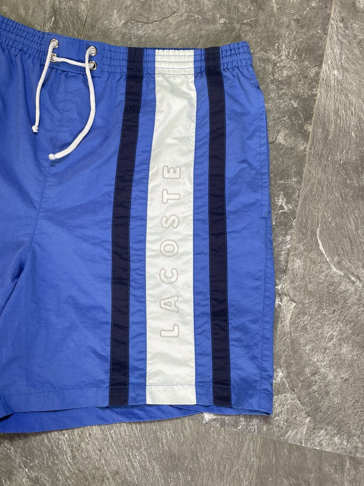 Lacoste Vintage Blue Lacoste Shorts Big Logo Swim Size US 34 / EU 50 - 2 Thumbnail