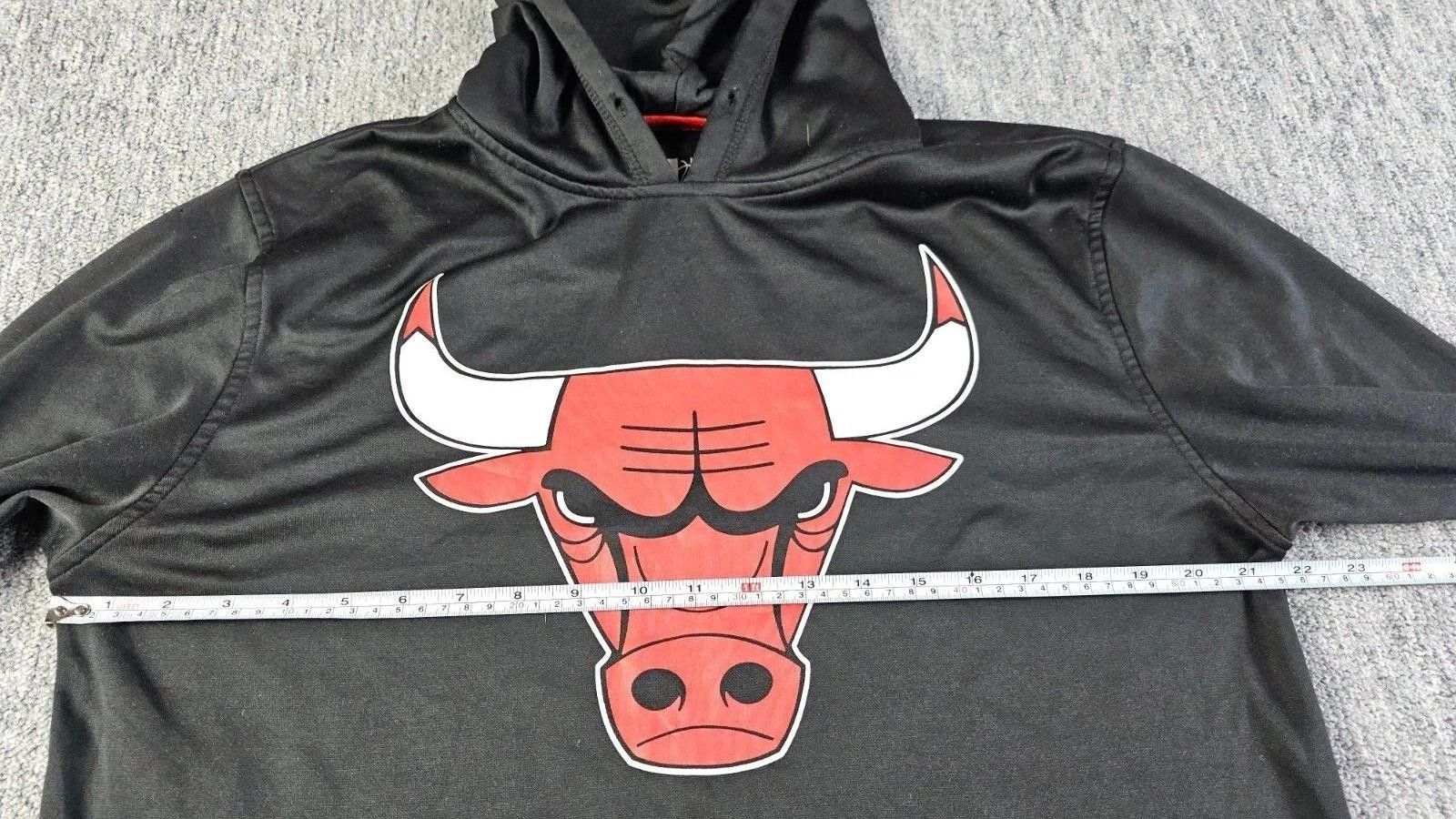 NBA Chicago Bulls NBA Big Logo Pullover Hoodie Black Men M Size US M / EU 48-50 / 2 - 9 Thumbnail
