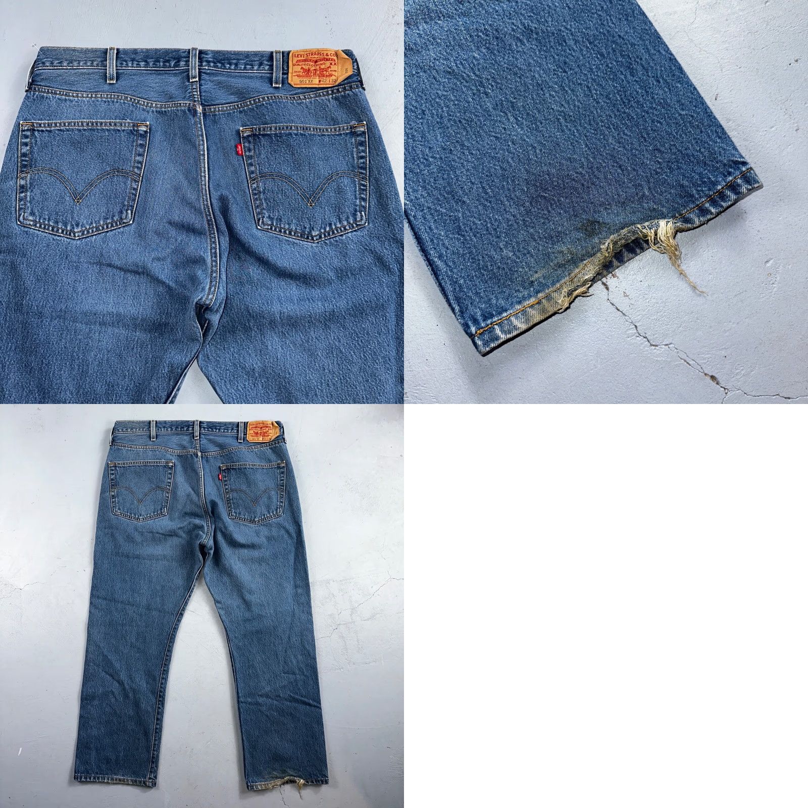 Levi's VINTAGE Levi's 501 Jeans Men Classic Straight Blue Denim 42x32 90s Mid Rise 10-12 in Regular Size US 42 / EU 58 - 10 Thumbnail
