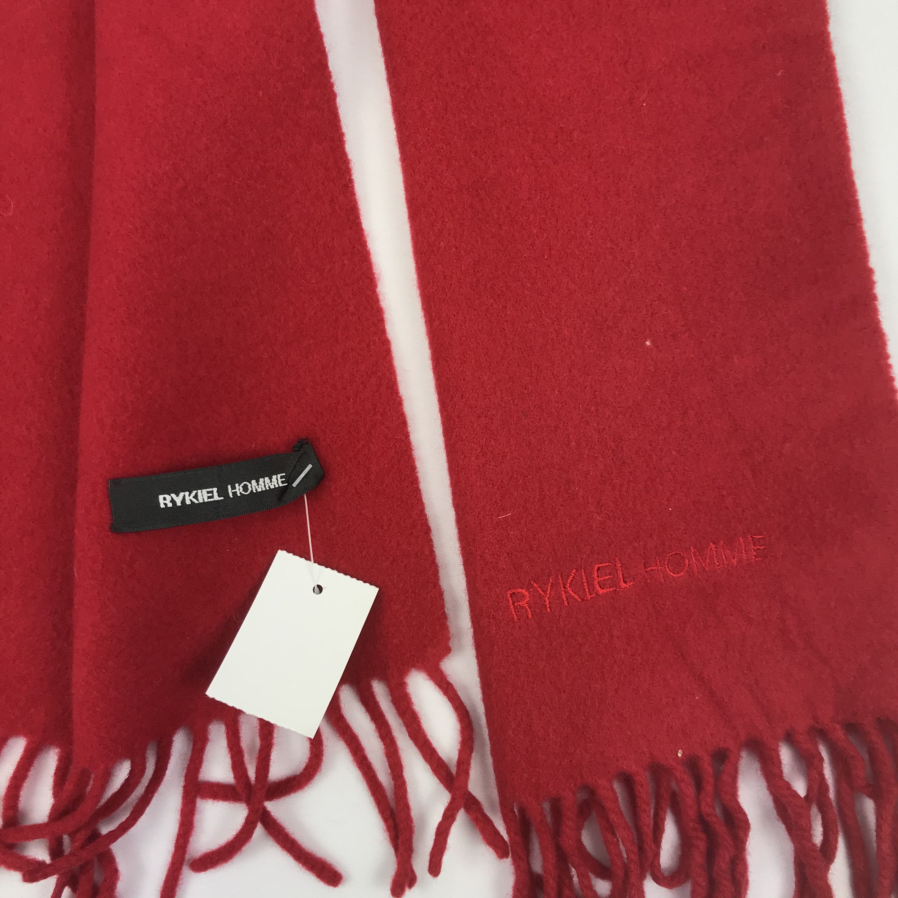 Sonia Rykiel Vintage Rykiel Homme Scarf Muffler Wool Cashmere Scarves Size ONE SIZE - 4 Thumbnail