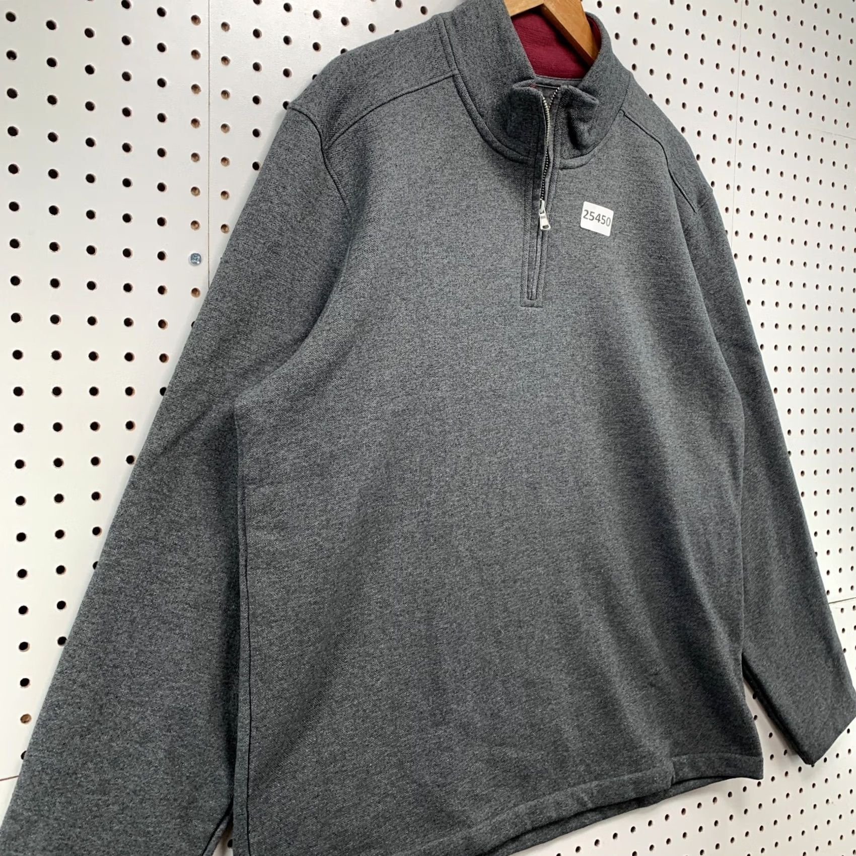 Bonobos Bonobos Sweater Mens XL Gray Zip Pullover Red Mock Neck Long Sleeve 25x28 Size US XL / EU 56 / 4 - 5 Thumbnail