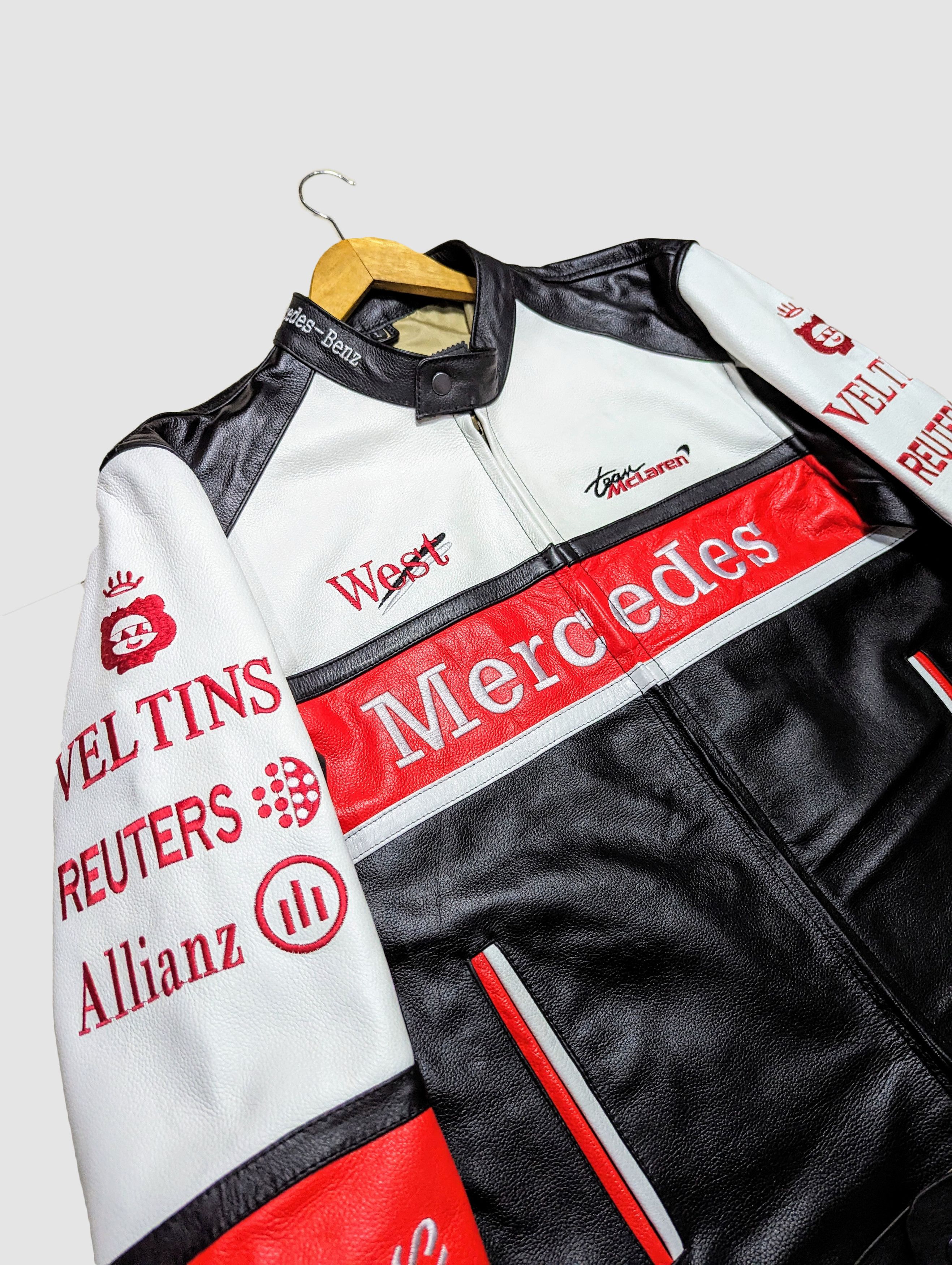 Genuine Leather MERCEDES BENZ 🔥 LEATHER JACKET RARE STREETWEAR Size US M / EU 48-50 / 2 - 5 Thumbnail