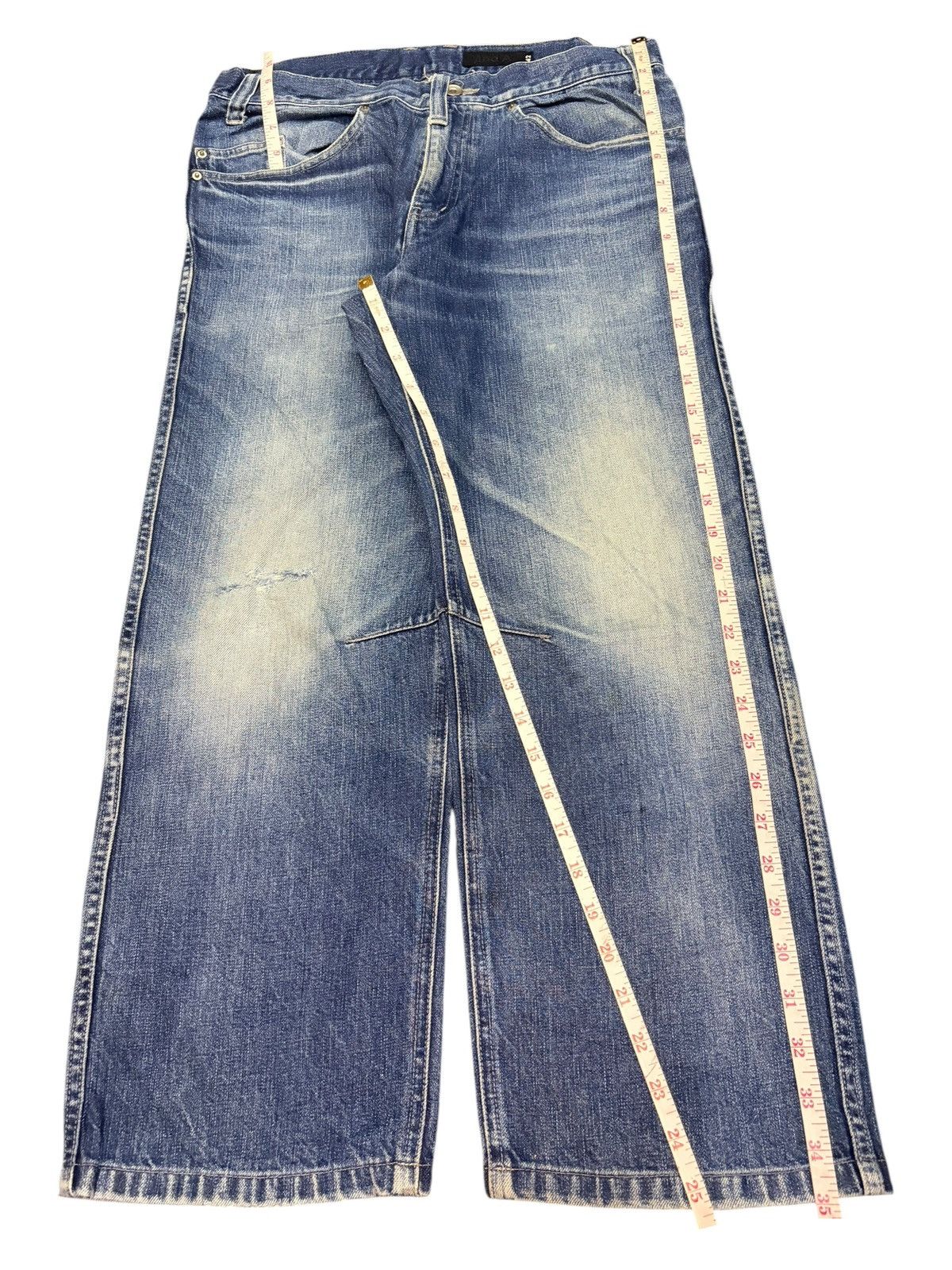 Edwin Vintage Japanese Brand Faded Wash Distress Loose Jeans Size US 31 - 7 Thumbnail