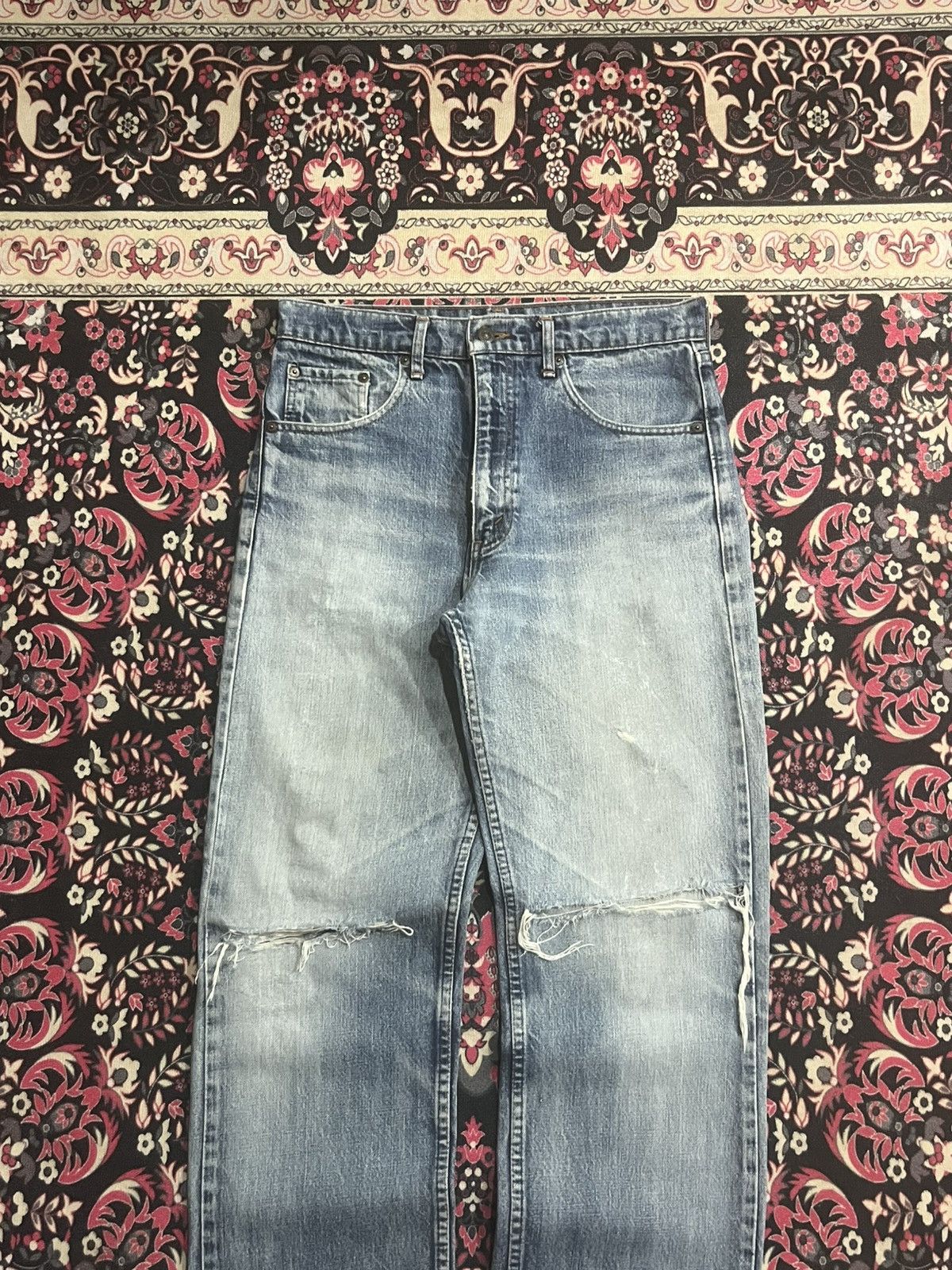 Levi's Vintage Y2K Levi’s 509 Blue Faded Washed Distressed Jeans Size US 32 / EU 48 - 3 Thumbnail