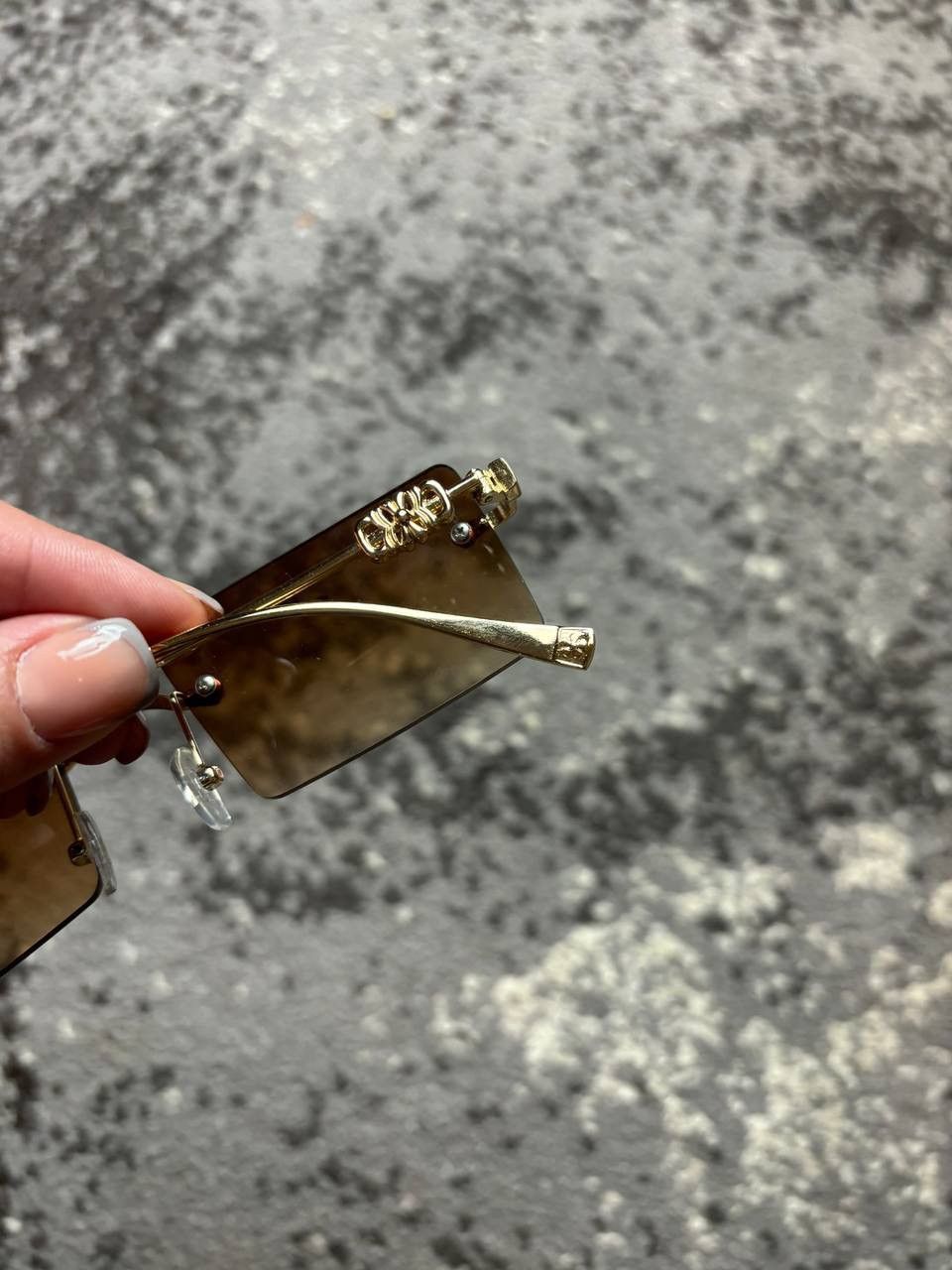 Designer × Japanese Brand × Vintage Vintage y2k chrome style brown sunglasses Size ONE SIZE - 6 Thumbnail