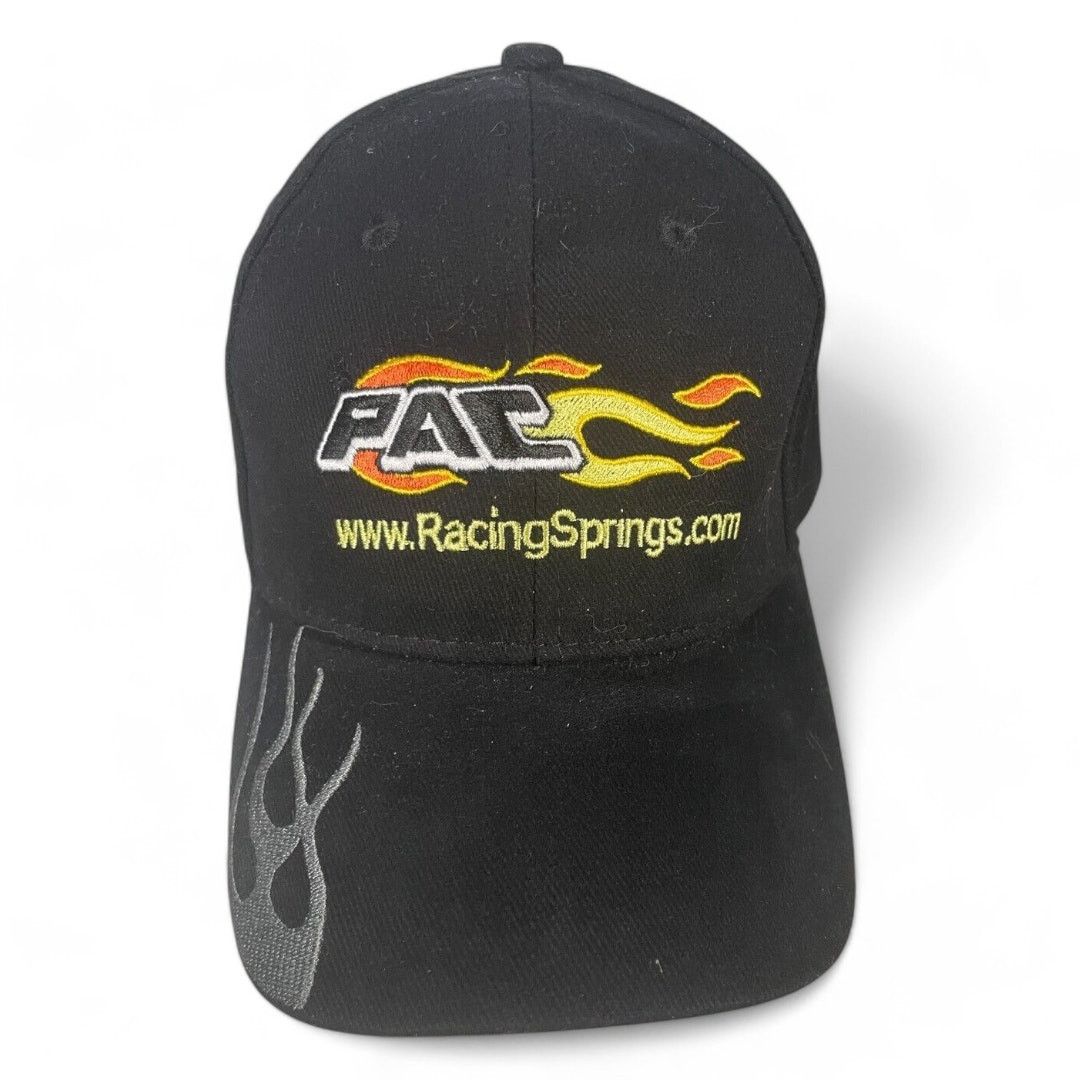 Vintage Vintage PAC Racing Springs Hat Flame Embroidered Logo Cap Size ONE SIZE - 1 Thumbnail
