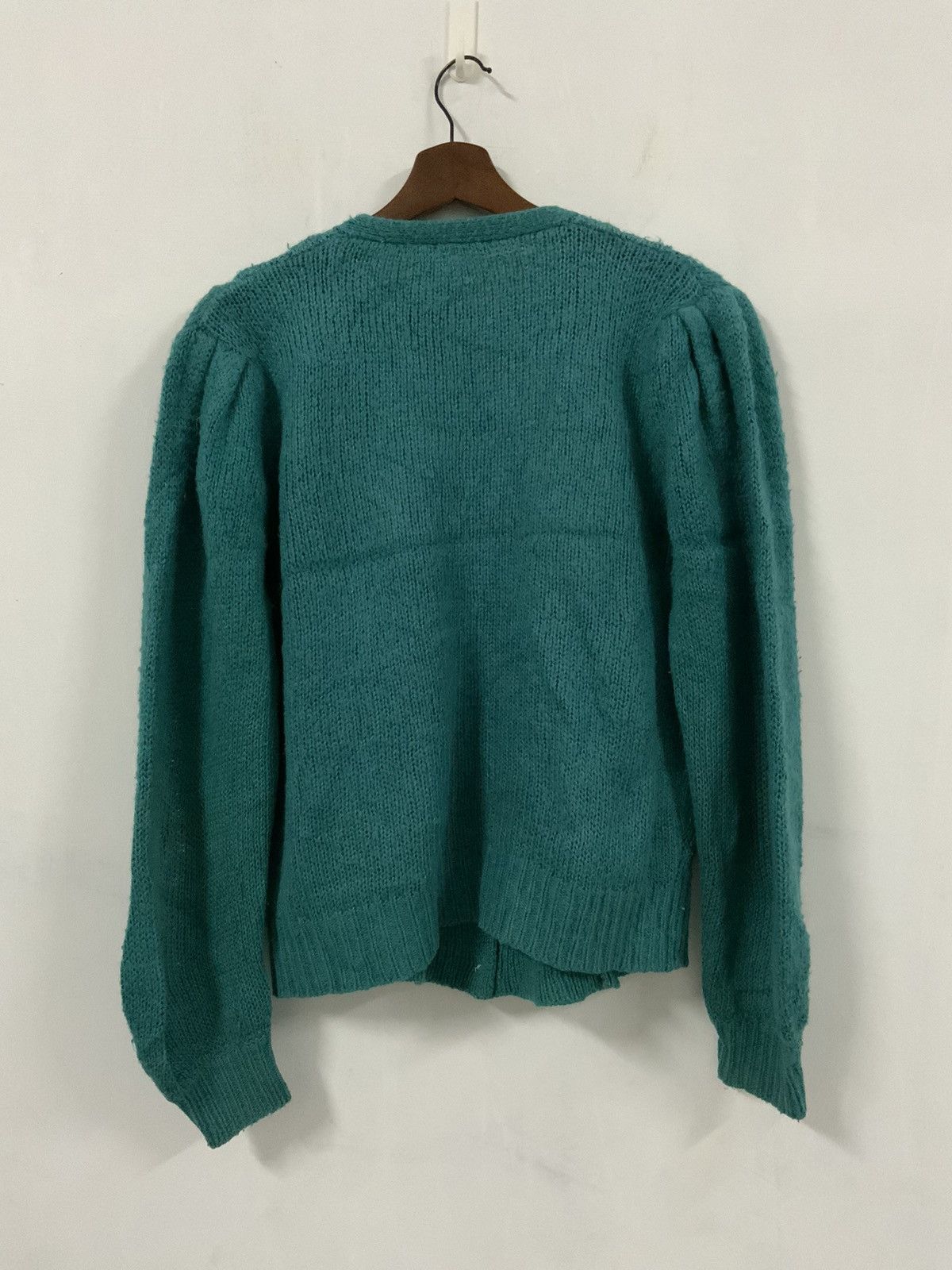 Japanese Brand Hand Knit Turquoises Handmade Knitwear Size US M / EU 48-50 / 2 - 2 Thumbnail