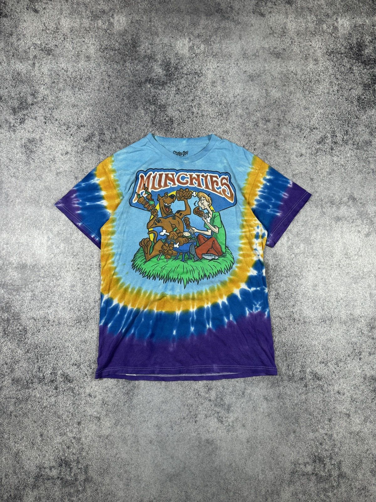 Vintage Scooby-Doo Logo T-shirt Streetwear Casual Style Tai Dye S Size US S / EU 44-46 / 1 - 1 Thumbnail