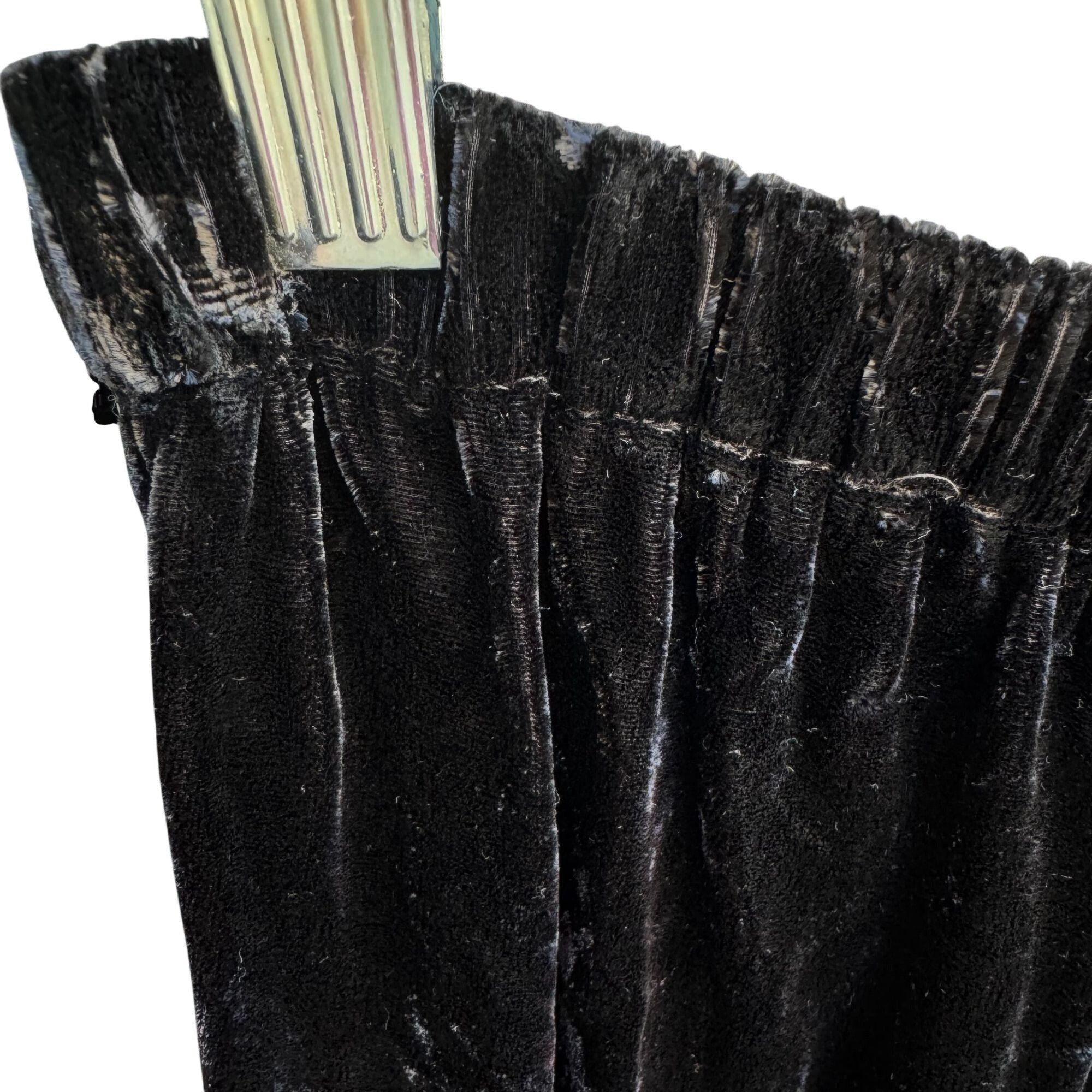 Bloomingdale's Bloomingdales Vintage Womens Black Velvet Wide-Leg Tuxedo St Size 36" / US 14 / IT 50 - 5 Thumbnail