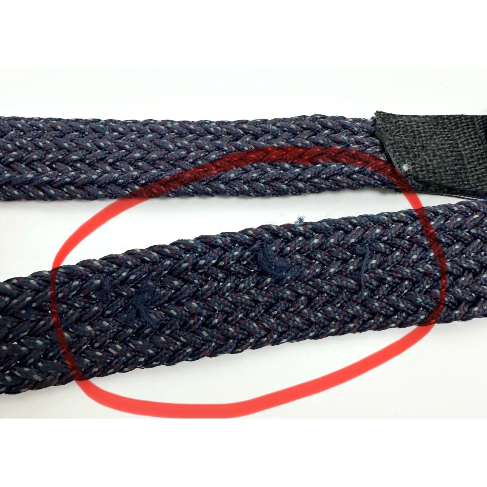 Vintage Hiking Belt Mens 38 Braided Nylon Web Belt Navy Blue Plastic Buckle Outdoors Belt Size 38 - 6 Thumbnail