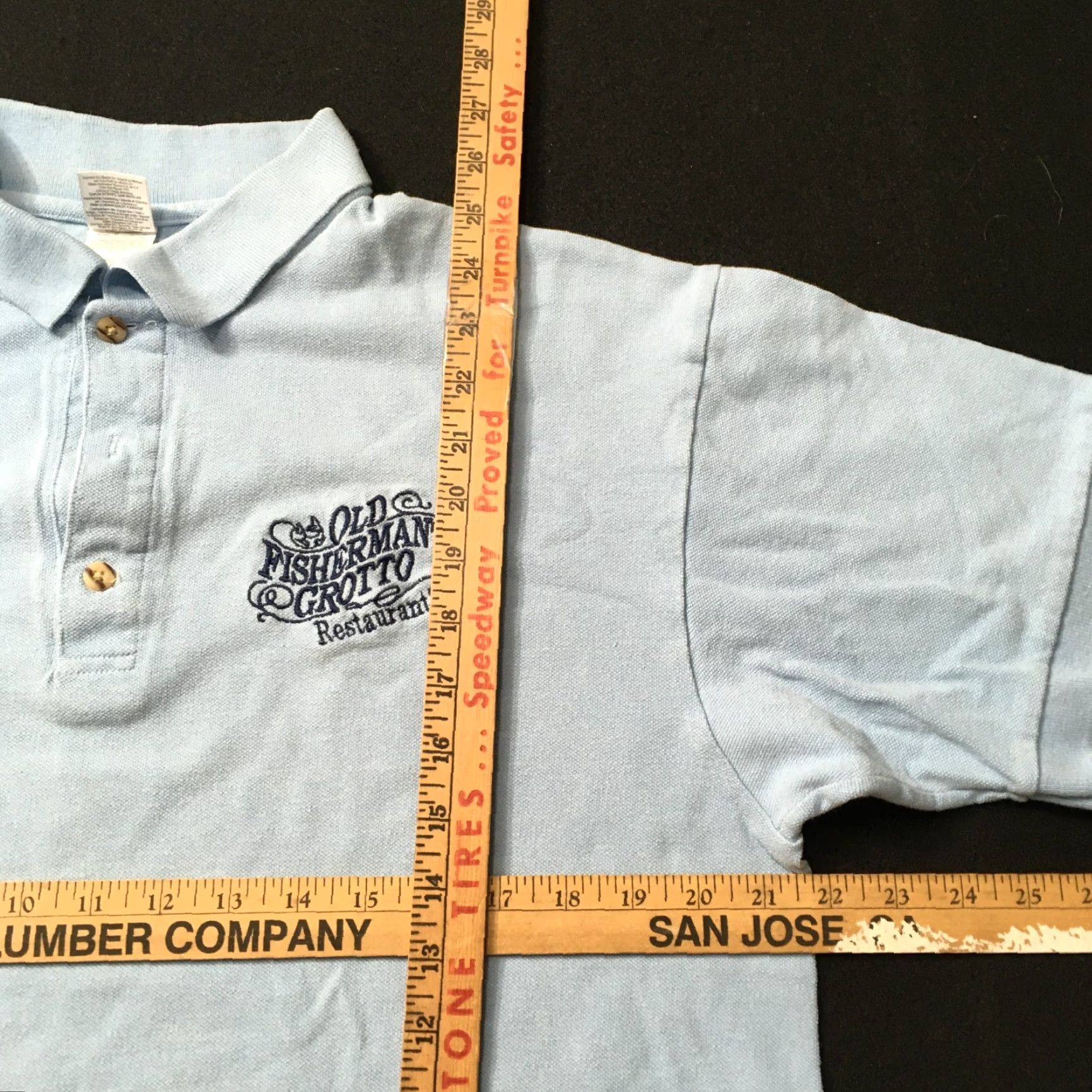 Gildan VINTAGE Gildan Polo Shirt Mens L Blue Fisherman Pattern 80s California American Eagle Features Vintage All Over Print Size US L / EU 52-54 / 3 - 5 Thumbnail