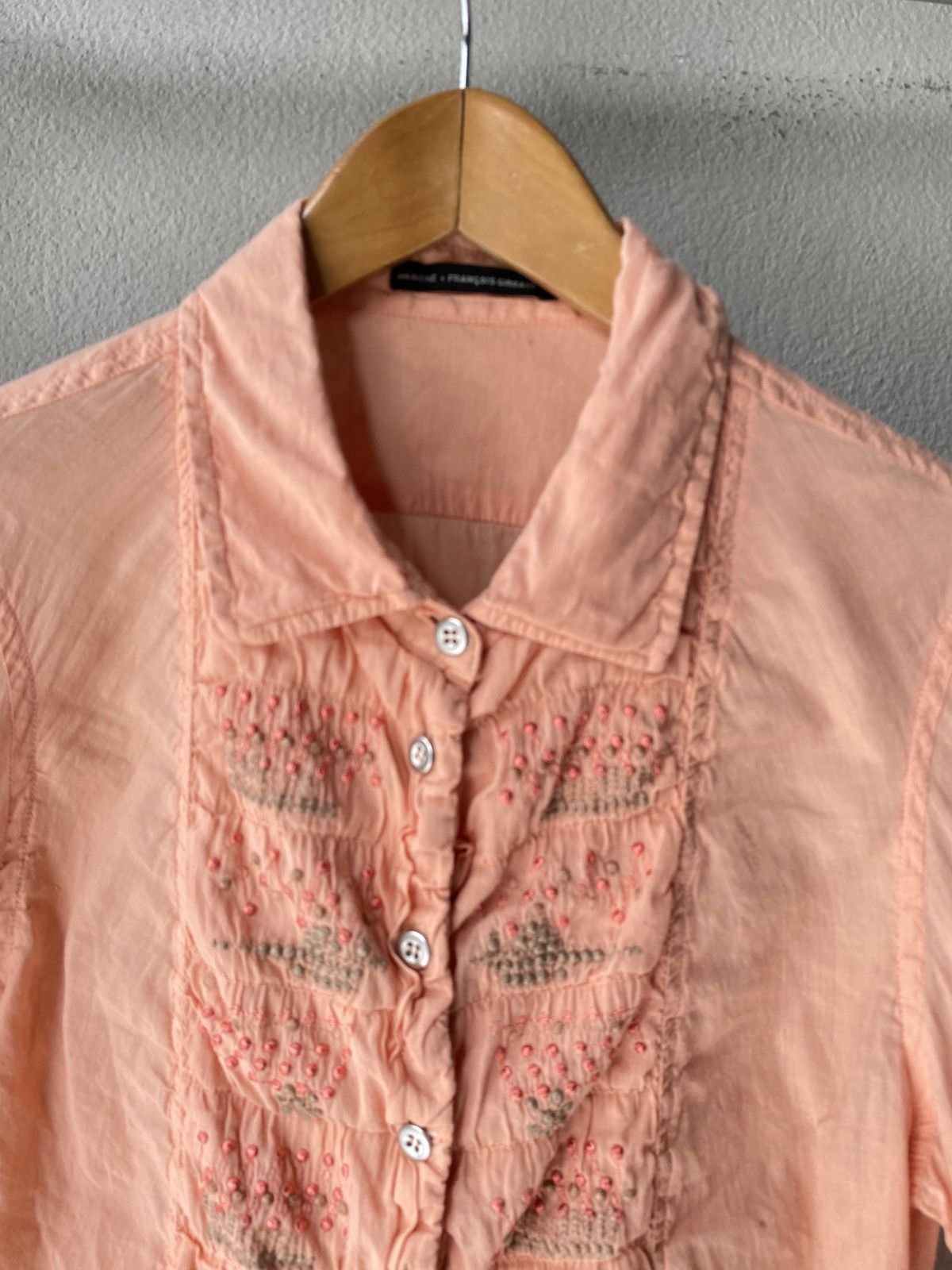 Marithe + Francois Girbaud MARITHE + FRANCOIS GIRBAUD Peach Ruffled Blouse Size M / US 6-8 / IT 42-44 - 9 Thumbnail
