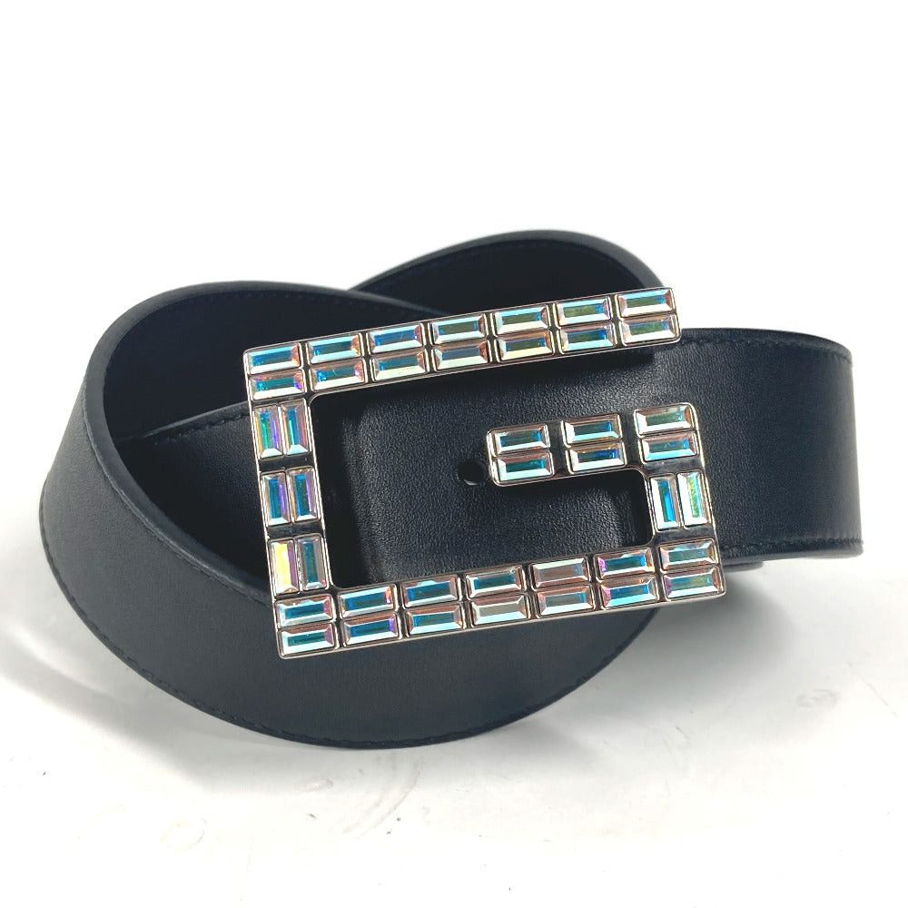 Gucci Gucci 550106 Sequin Gg Logo Crystal Courroies Leather Women Black Size ONE SIZE - 1 Thumbnail