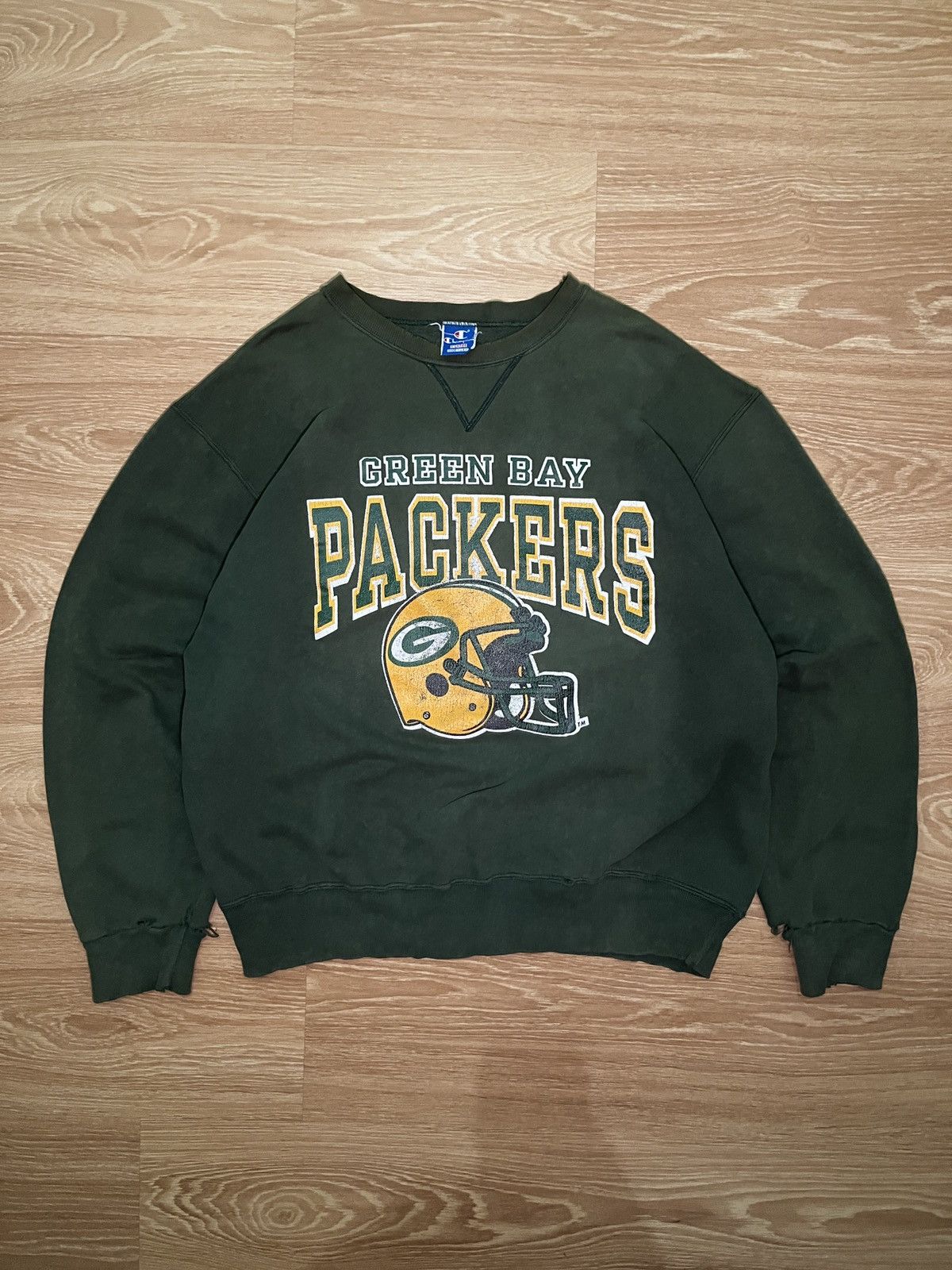 Champion × NHL × Vintage *Distressed* Green Bay Packers Champion 80’s Made in USA Size US XL / EU 56 / 4 - 11 Thumbnail