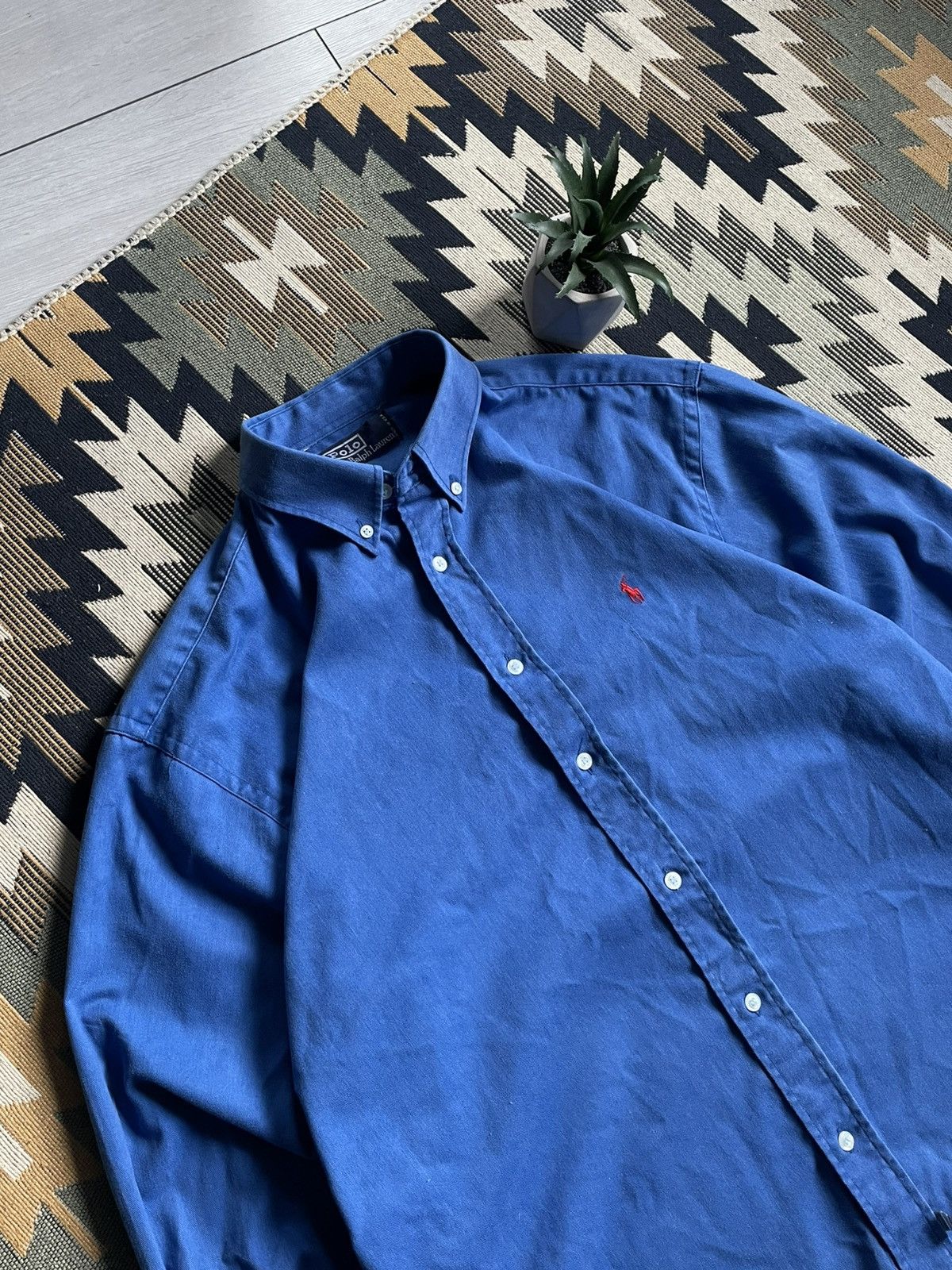 Polo Ralph Lauren × Vintage Vintage 90’s Polo Ralph Lauren USA Button Up Shirt Size US L / EU 52-54 / 3 - 4 Thumbnail