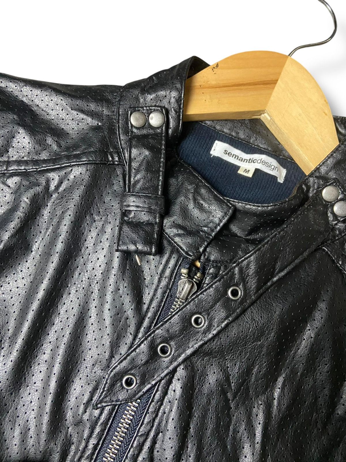 semanticdesign SEMANTIC DESIGN Leather Biker Jacket (139) Size US M / EU 48-50 / 2 - 3 Thumbnail