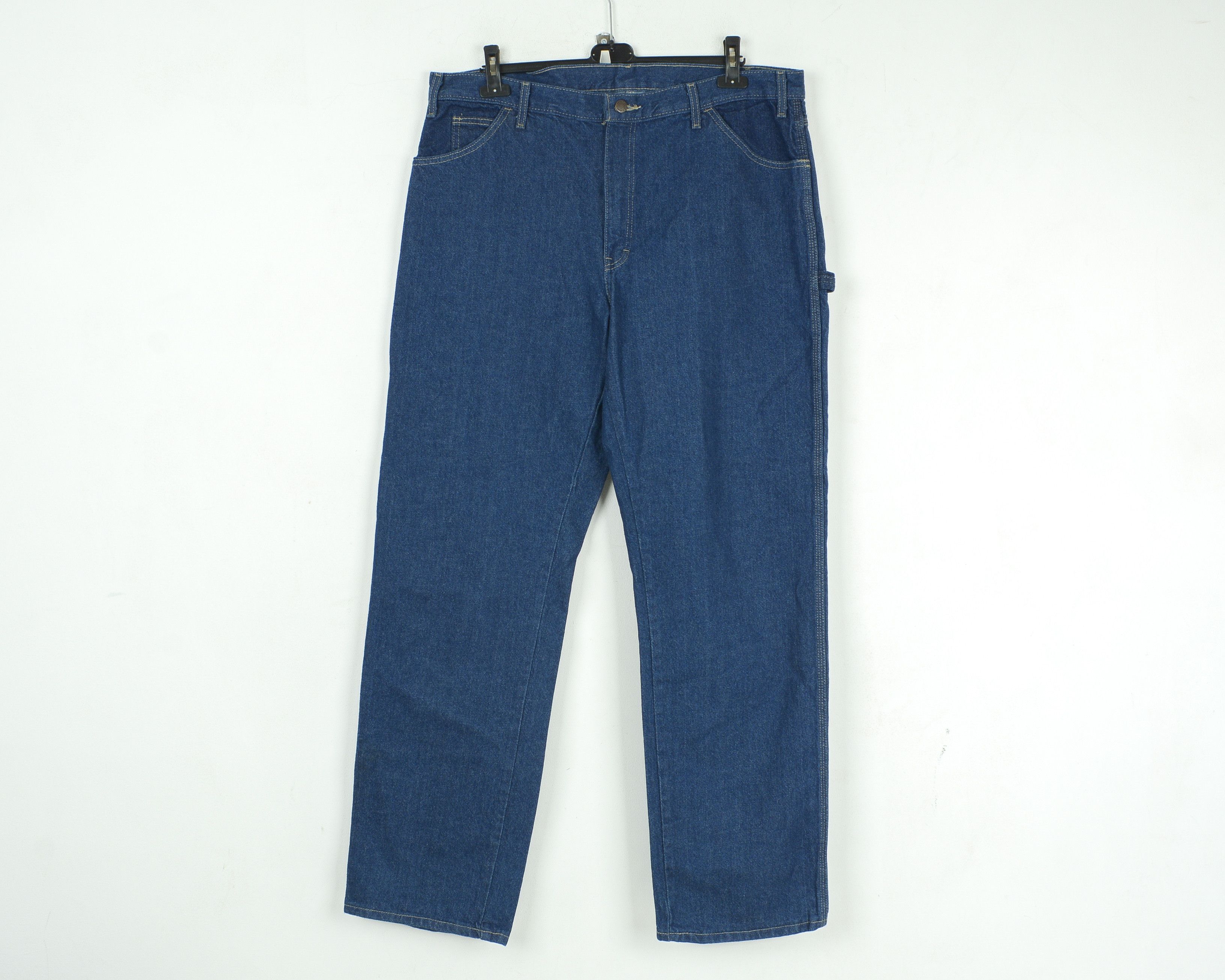 Dickies × Vintage Carpenter Baggy W38 L34 Pants Trousers Jeans Straight Blue Size US 38 / EU 54 - 2 Thumbnail
