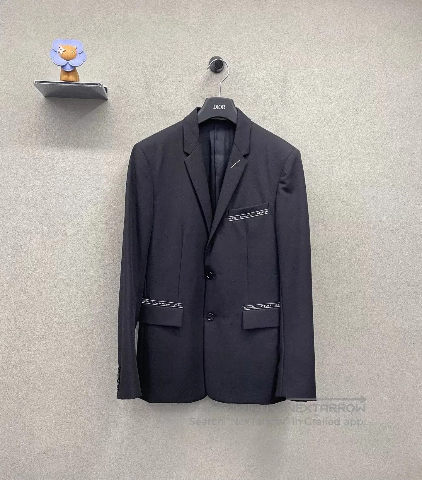 Dior Black Tailored Blazer with Contrast Trim Details. Size US M / EU 48-50 / 2 - 1 Thumbnail