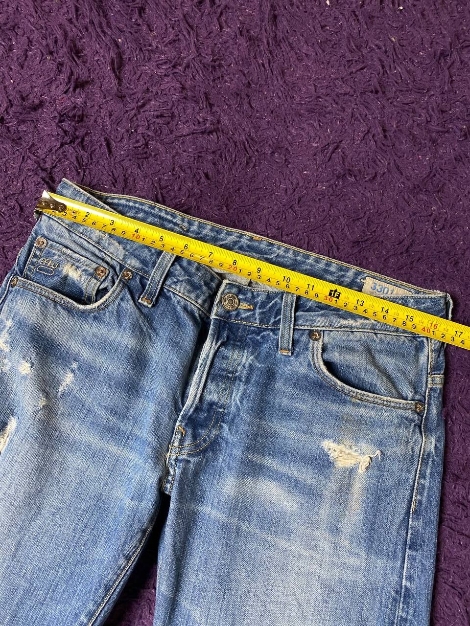 G-Star G-Star Raw distressed Jeans 3301 Y2K logo vintage streetwear Size US 32 / EU 48 - 15 Thumbnail