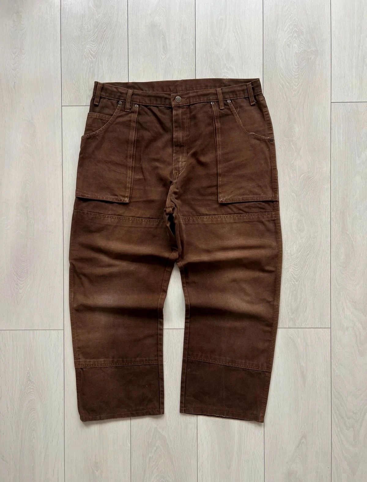Dickies Vintage Dickies jeans double knees baggy faded carpenter - M Size US 32 / EU 48 - 4 Thumbnail