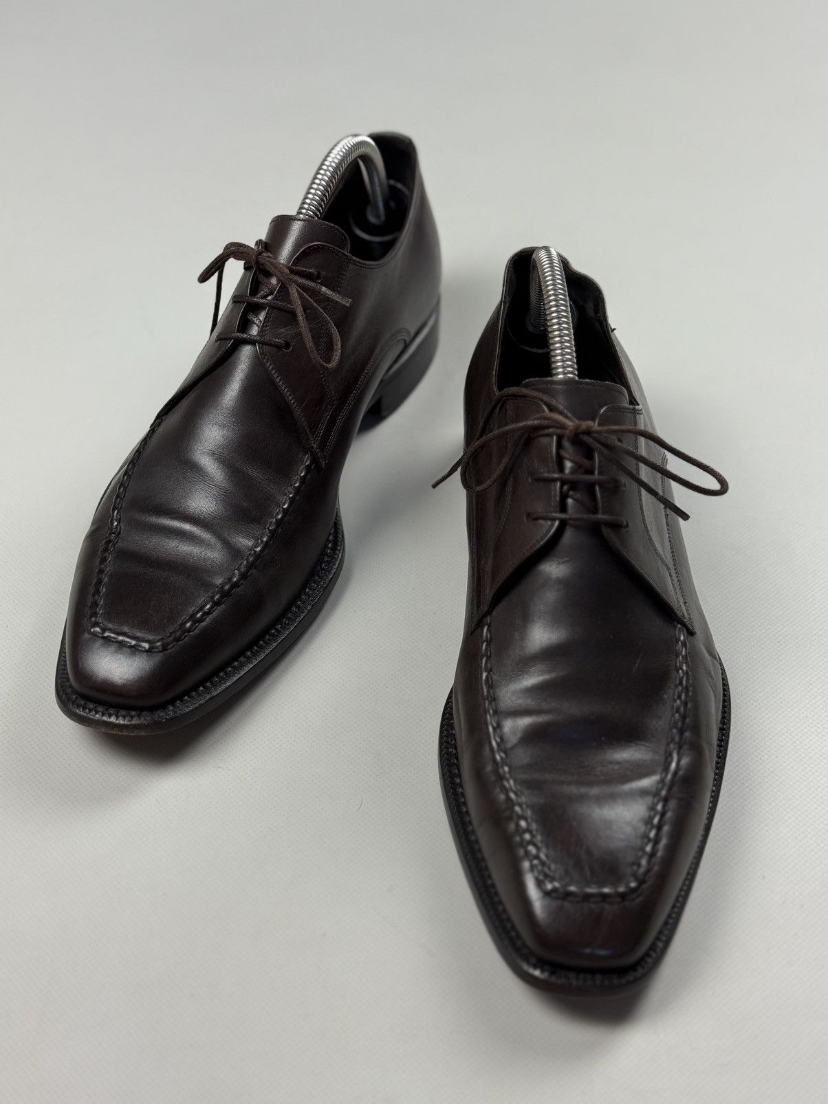 Allen Edmonds Seven Cerritos Leather Dress Square Toe Lace Up Shoes Size US 8.5 / EU 41-42 - 9 Thumbnail