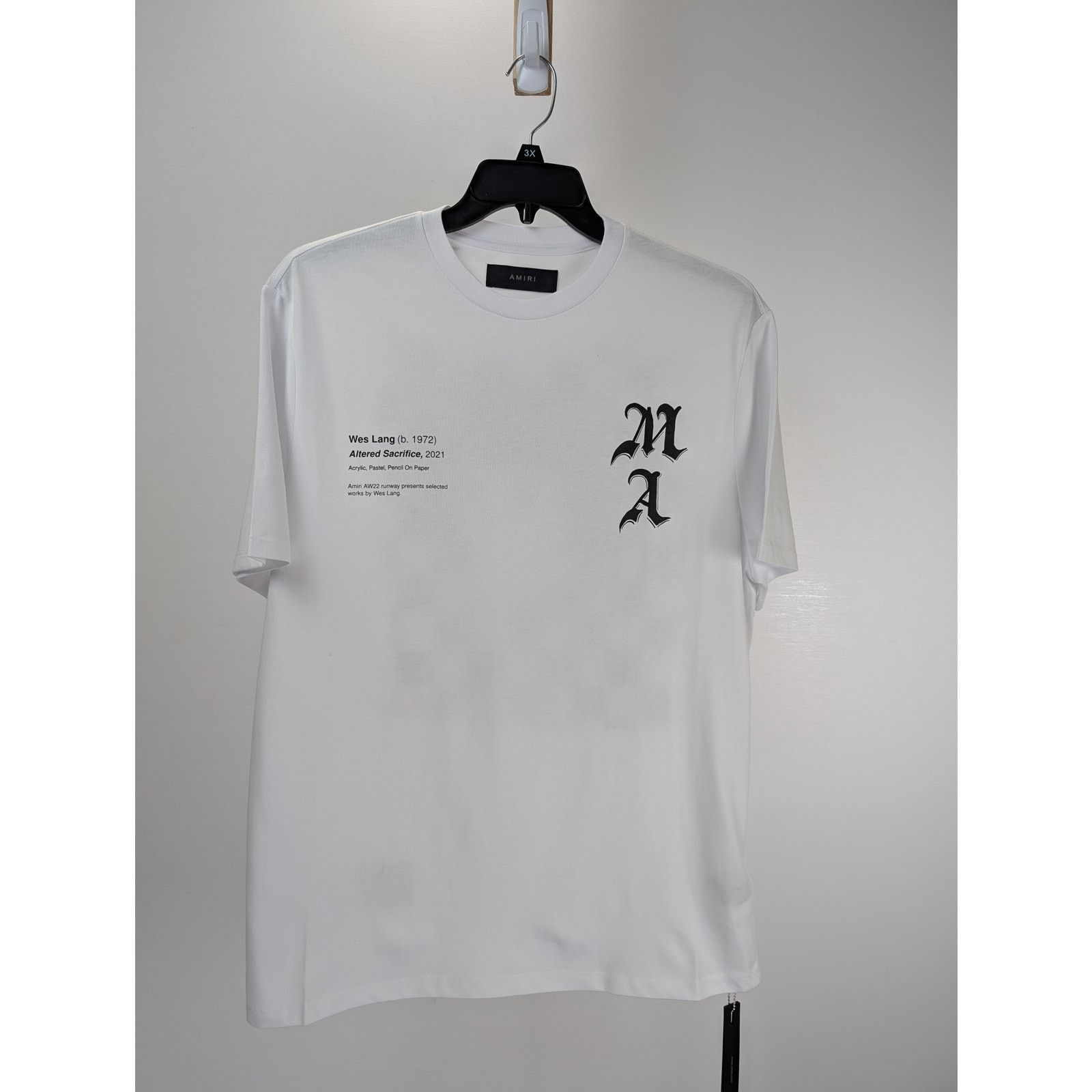 Amiri o1rshd1 Wes Lang Wes Lang Checker Skull Tee T-shirt in White Size US S / EU 44-46 / 1 - 8 Thumbnail
