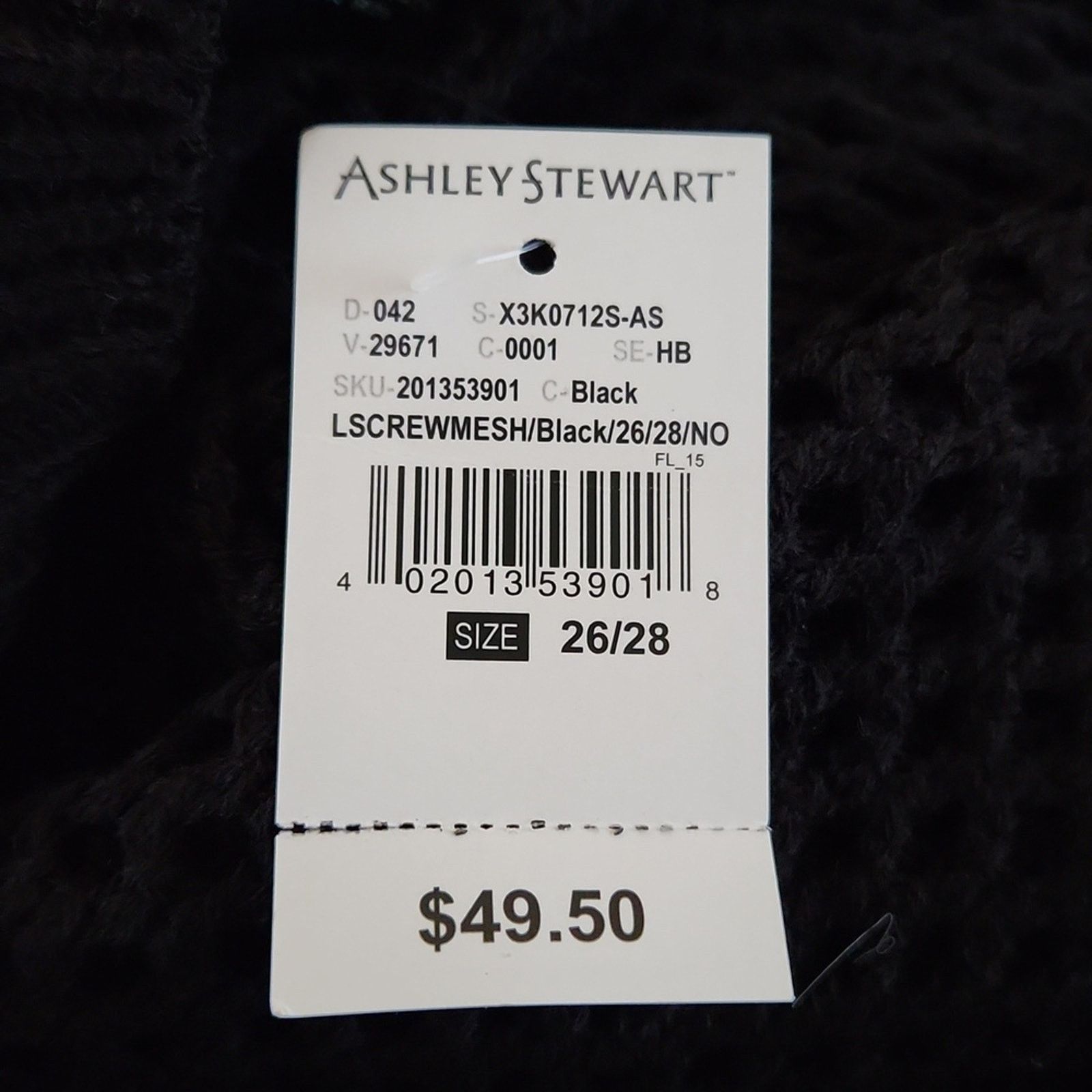 Other MIDNITE BLACK ☆ DIAMOND KNIT ☆ TUNIC SWEATER ☆ 4x ☆ NWT Size 4XL / US 24-26 - 8 Thumbnail