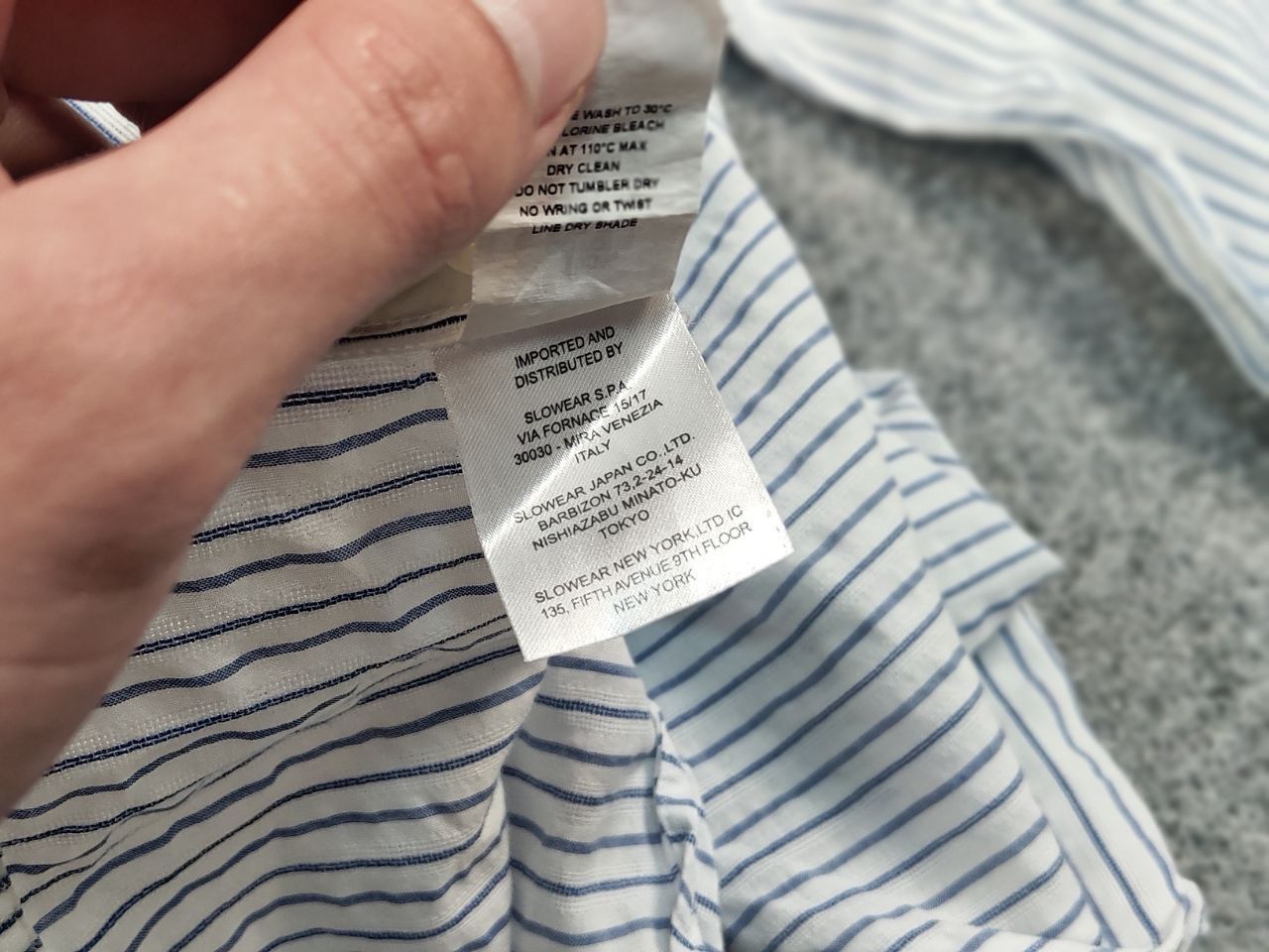 Glanshirt Glanshirt Japan Design Blue/White Striped button Shirt Size US M / EU 48-50 / 2 - 21 Thumbnail