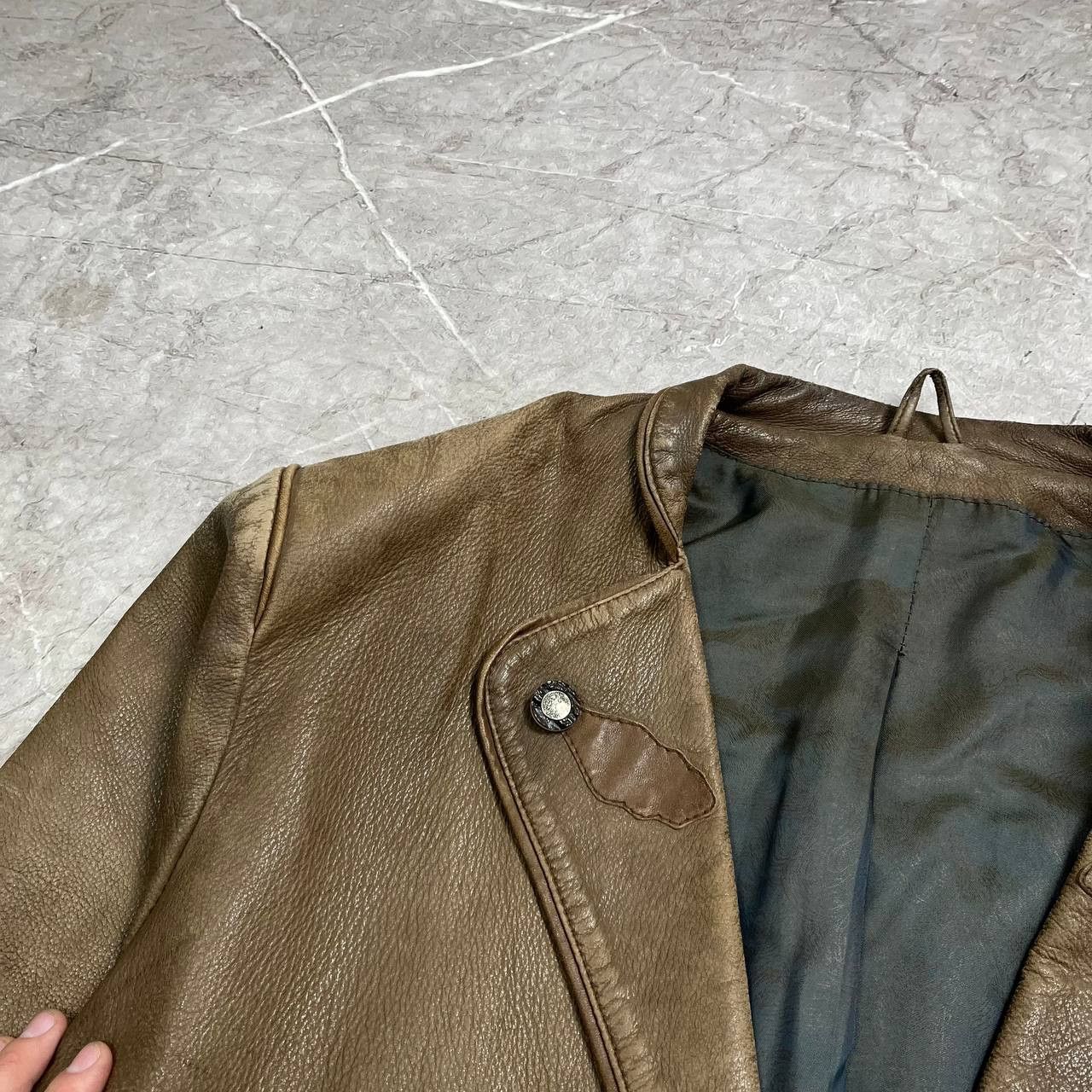 Japanese Brand Vintage Y2K Avant Gard Leather Jacket Opium Rare 90s Casual Size US XL / EU 56 / 4 - 11 Thumbnail