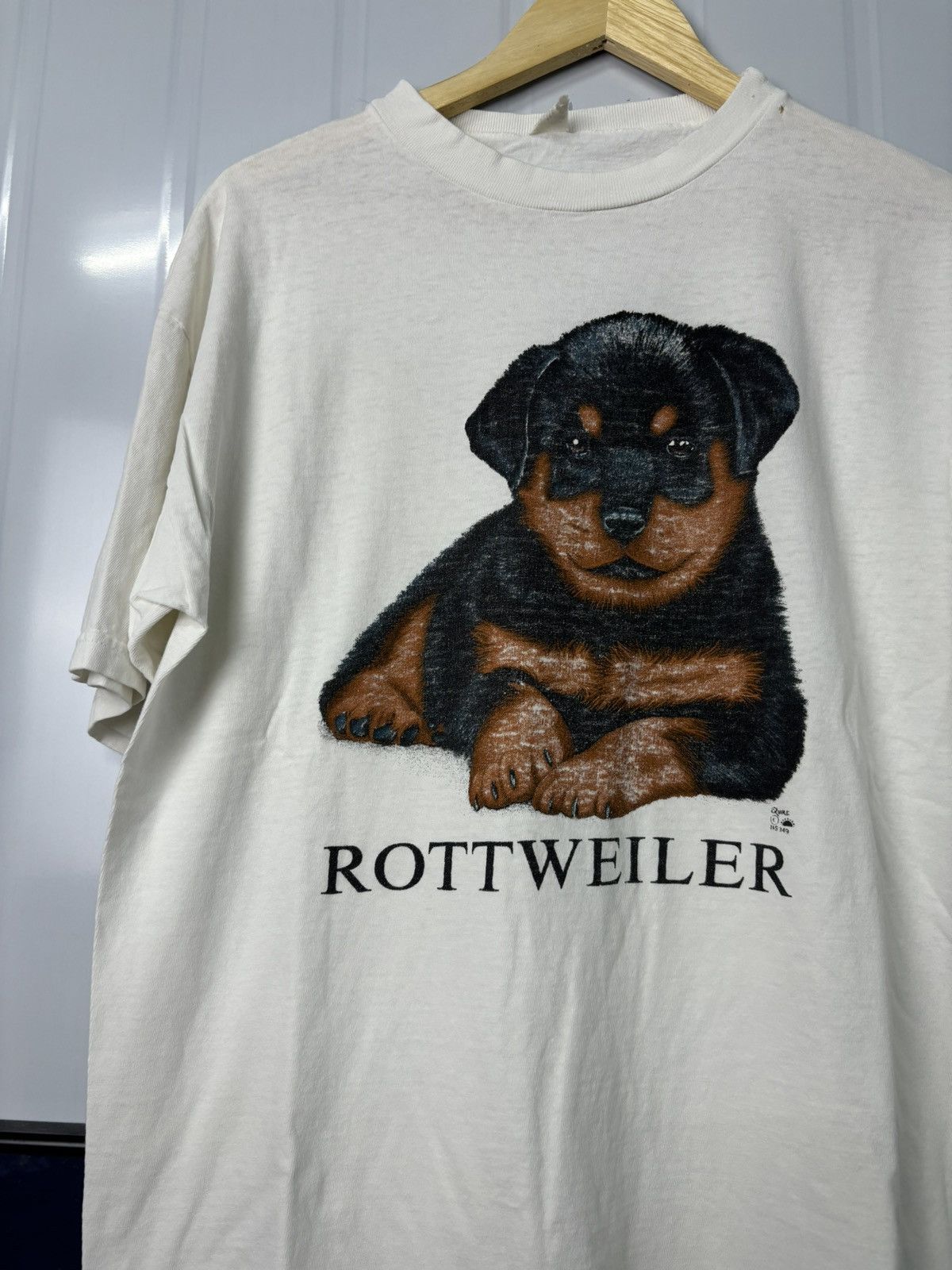 Vintage RARE! Vintage 90’s Rottweiler Art Phototee Size US L / EU 52-54 / 3 - 4 Thumbnail