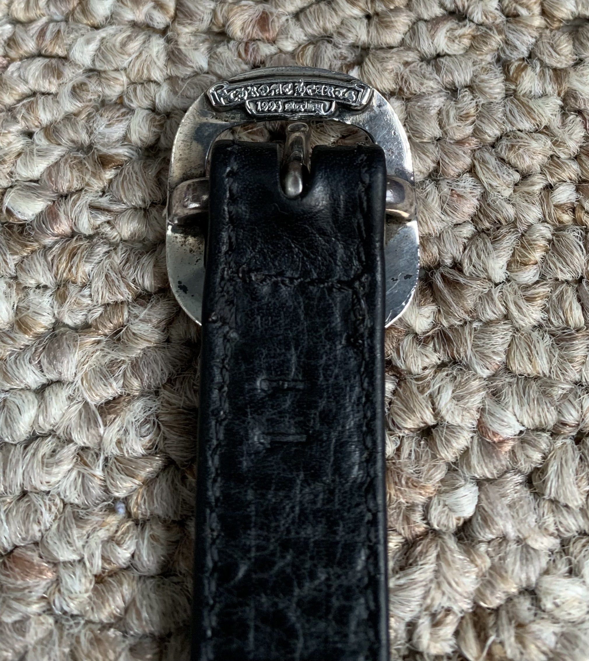 Chrome Hearts Chrome Hearts Leather Silver Logo Scroll Bracelet Size ONE SIZE - 12 Thumbnail