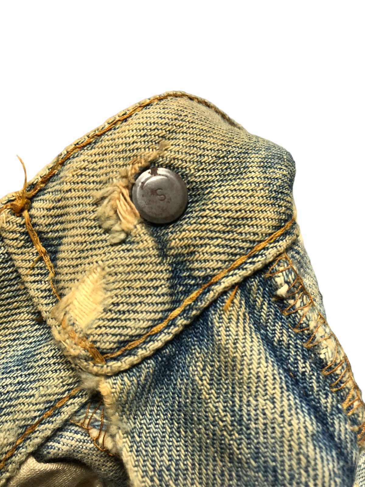 Lee Vintage 70s Lee Riders Distressed Mud Wash Jeans Size US 33 - 10 Thumbnail
