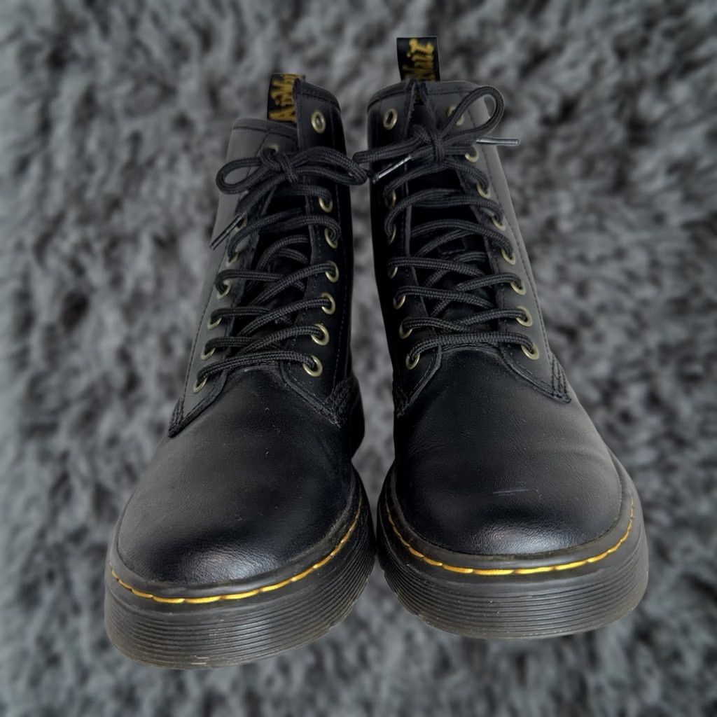 Dr. Martens Dr. Martens Women’s Size 8 Zavala High Top Boot TEAR RIP Punk 90s Leather Black Combat Ankle Lace Up Rubber Sole Menstrual? Size M / US 6-8 / IT 42-44 - 1 Thumbnail