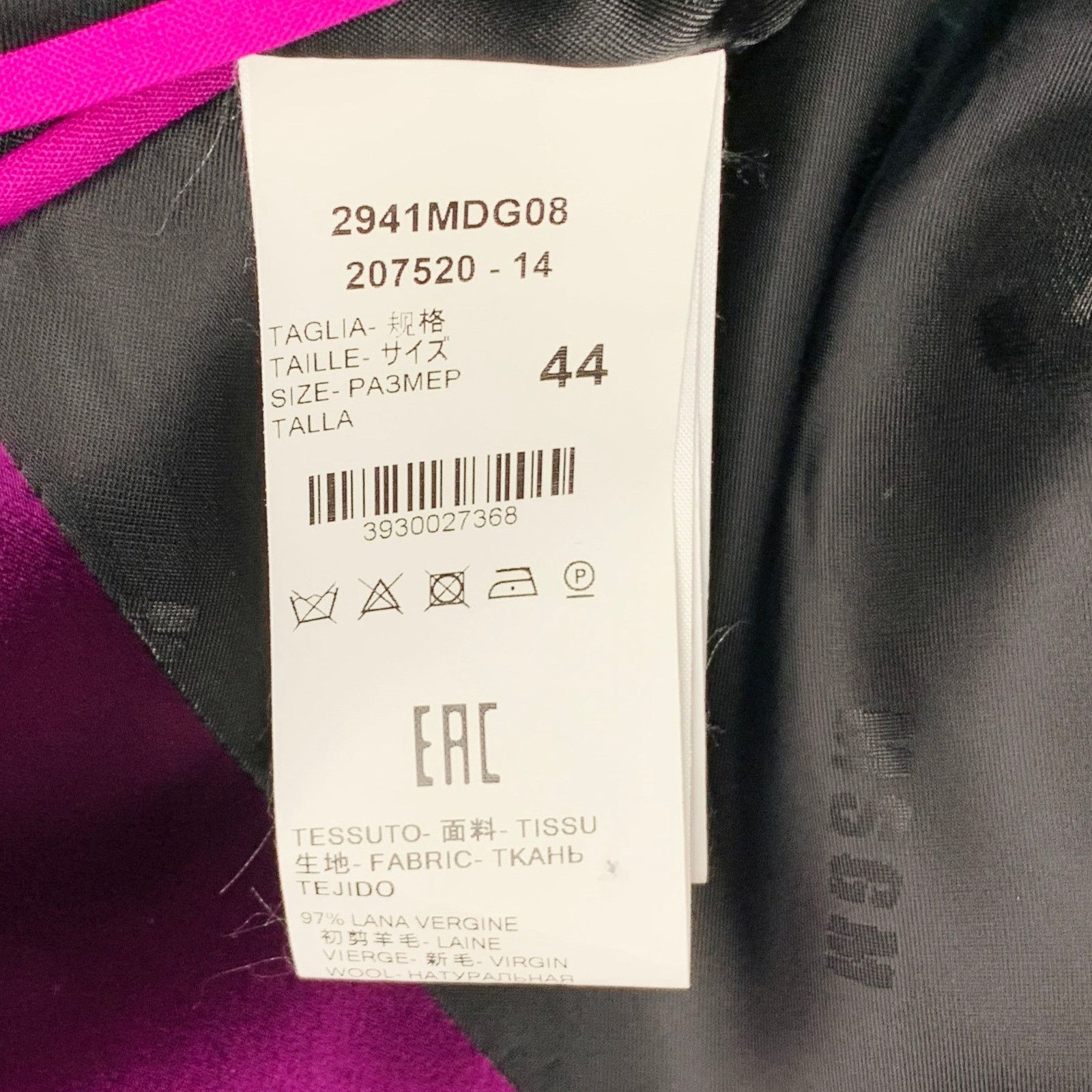 MSGM MSGM Size 8 Magenta Wool Blend Shawl Collar Jacket Blazer Size M / US 6-8 / IT 42-44 - 10 Thumbnail