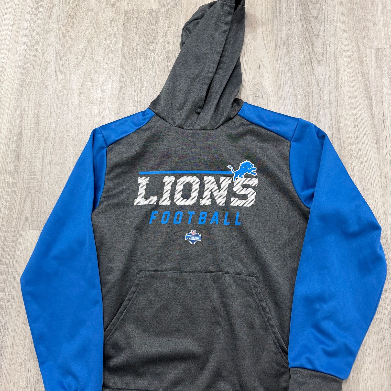 Other Detroit Lions Scouting Combine Hoodie Men's Large Gray Blue Size US L / EU 52-54 / 3 - 2 Thumbnail