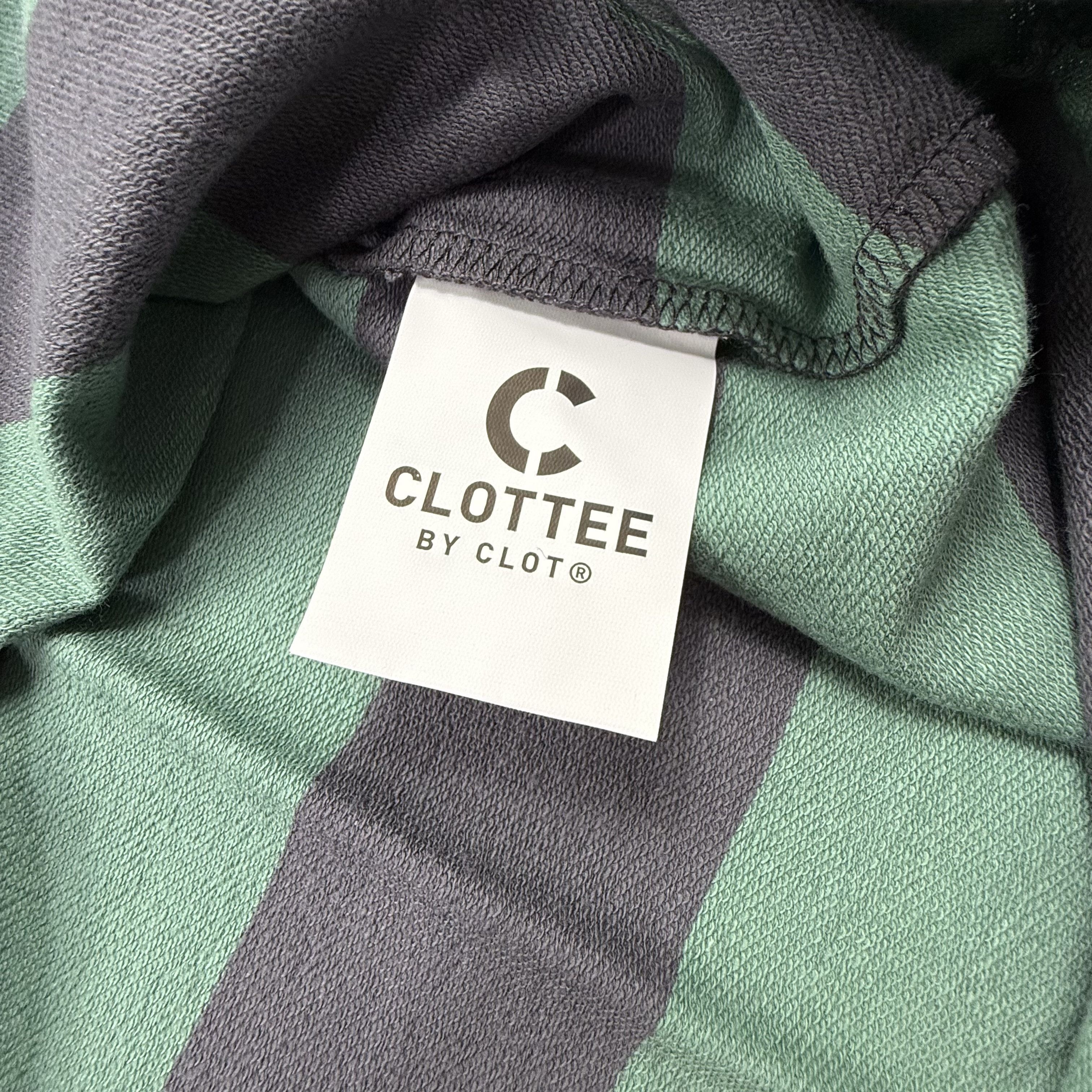 CLOT Clottee by Clot Mens Green Grey Striped Long Sleeve T-Shirt Size US XXL / EU 58 / 5 - 4 Thumbnail