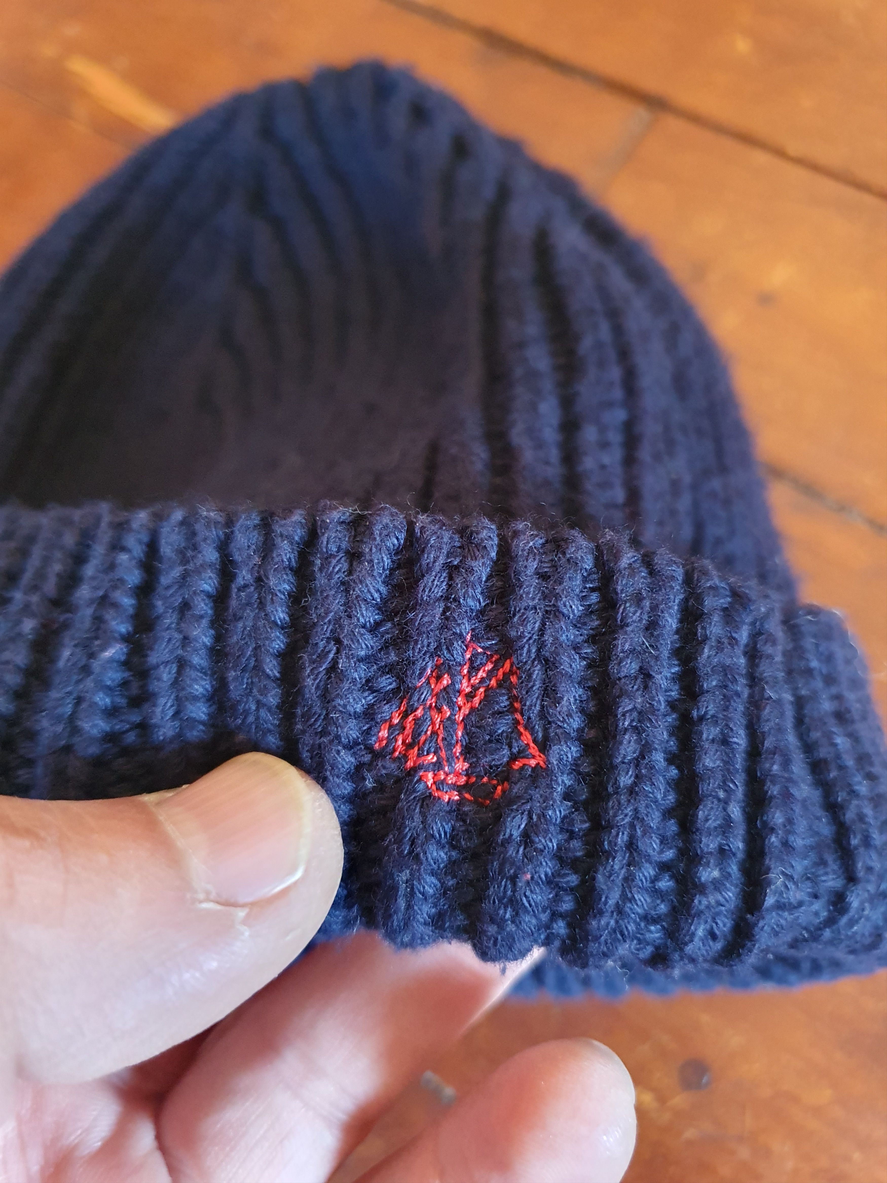 Petit Bateau Petit Bateau Sailor Beanie Navy Blue Cuffed Wool Blend hat Size ONE SIZE - 2 Thumbnail