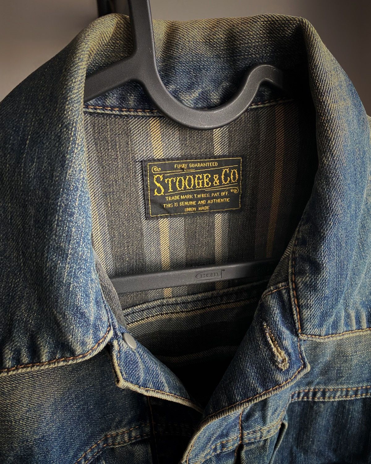 Japanese Brand Stooge&Co mud wash archive vkei denim jacket | Grailed