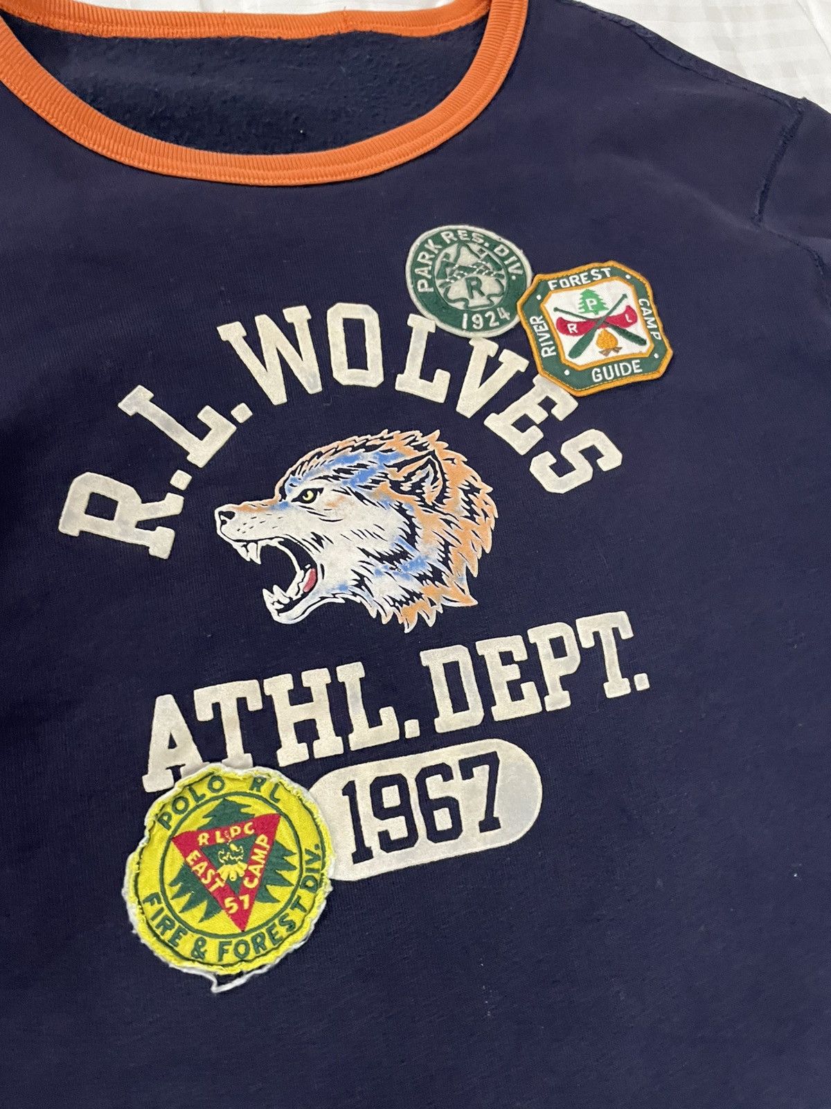 Polo Ralph Lauren Vintage Rare Polo Ralph Lauren Wolves Navi Sweatshirt Size US XL / EU 56 / 4 - 5 Thumbnail