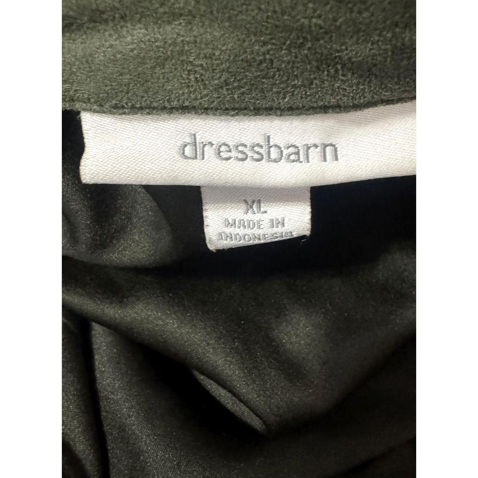 Vintage dressbarn Olive Green Long Sleeve Button-Up Shirt Blouse XL Women Button-Up Shirt Regular Cotton Collared Vintage No Green Olive XL Womens Navy? Size XL / US 12-14 / IT 48-50 - 3 Thumbnail