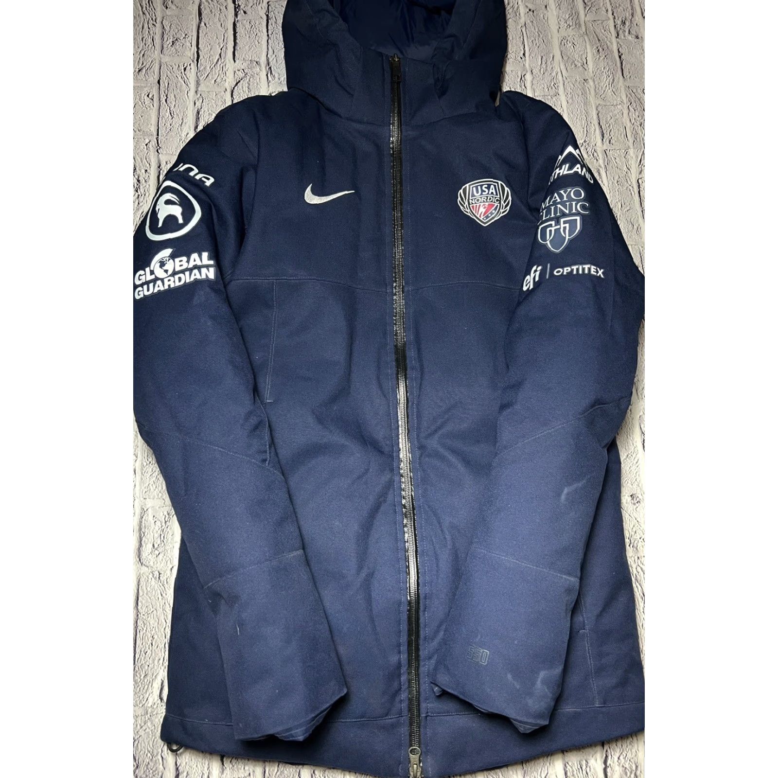 Nike VINTAGE Nike Storm-FIT Down Coat Ski Hooded Womens XXS Parka Blue حك Size XXS / US 00 / IT 34 - 5 Thumbnail