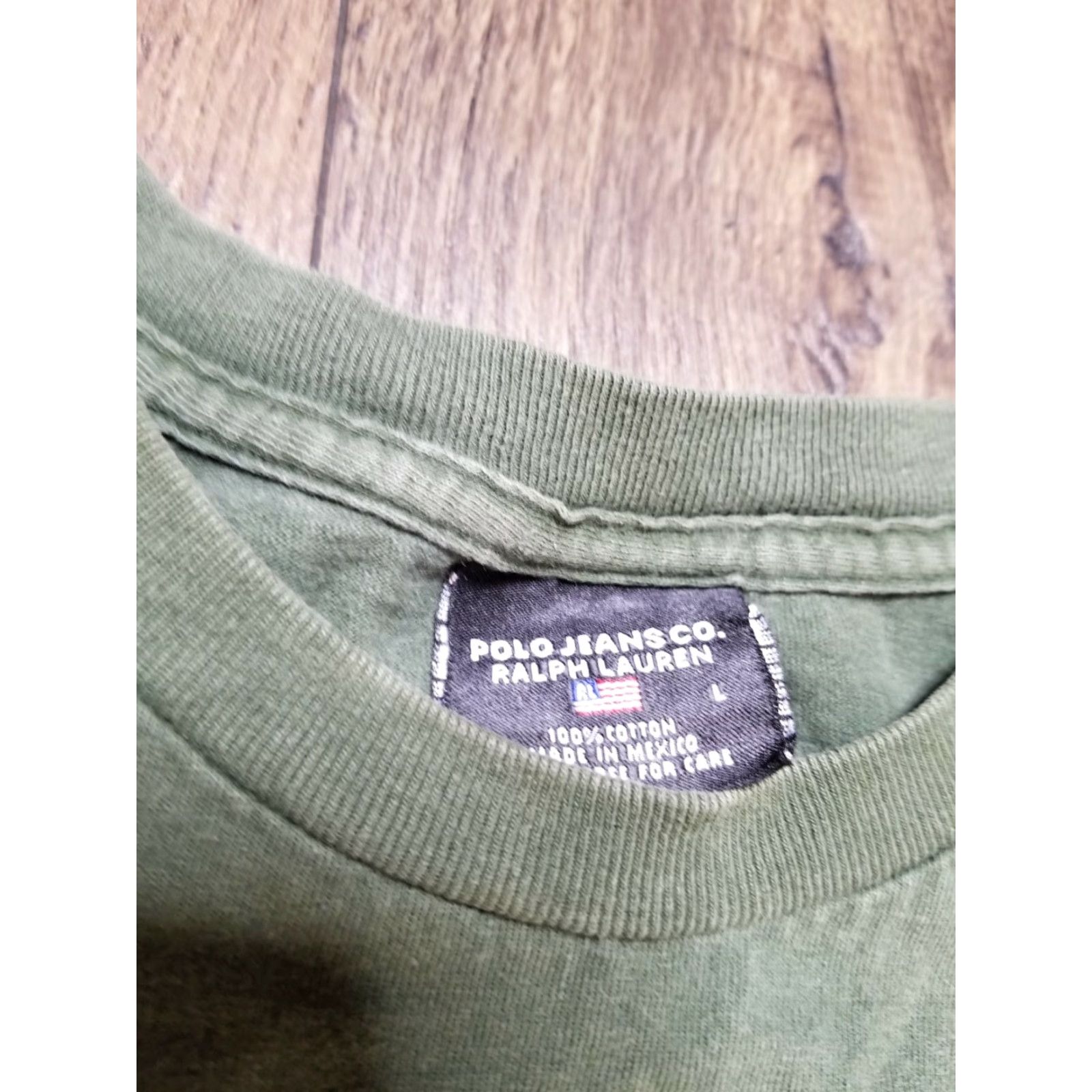 Polo Ralph Lauren VINTAGE Polo Ralph Lauren shirt Mens L Green 90s Spell Out T Shirt Polo Jeans Co Graphic Tee 100% Cotton Short Sleeve Crew Neck Size US L / EU 52-54 / 3 - 2 Thumbnail