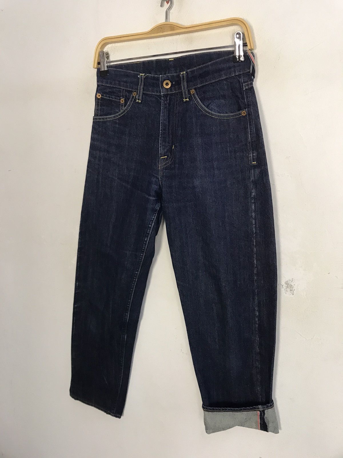 Japanese Brand Selvedge Denim Earth Music Ecology Size S Unisex Slim Size US 27 - 3 Thumbnail