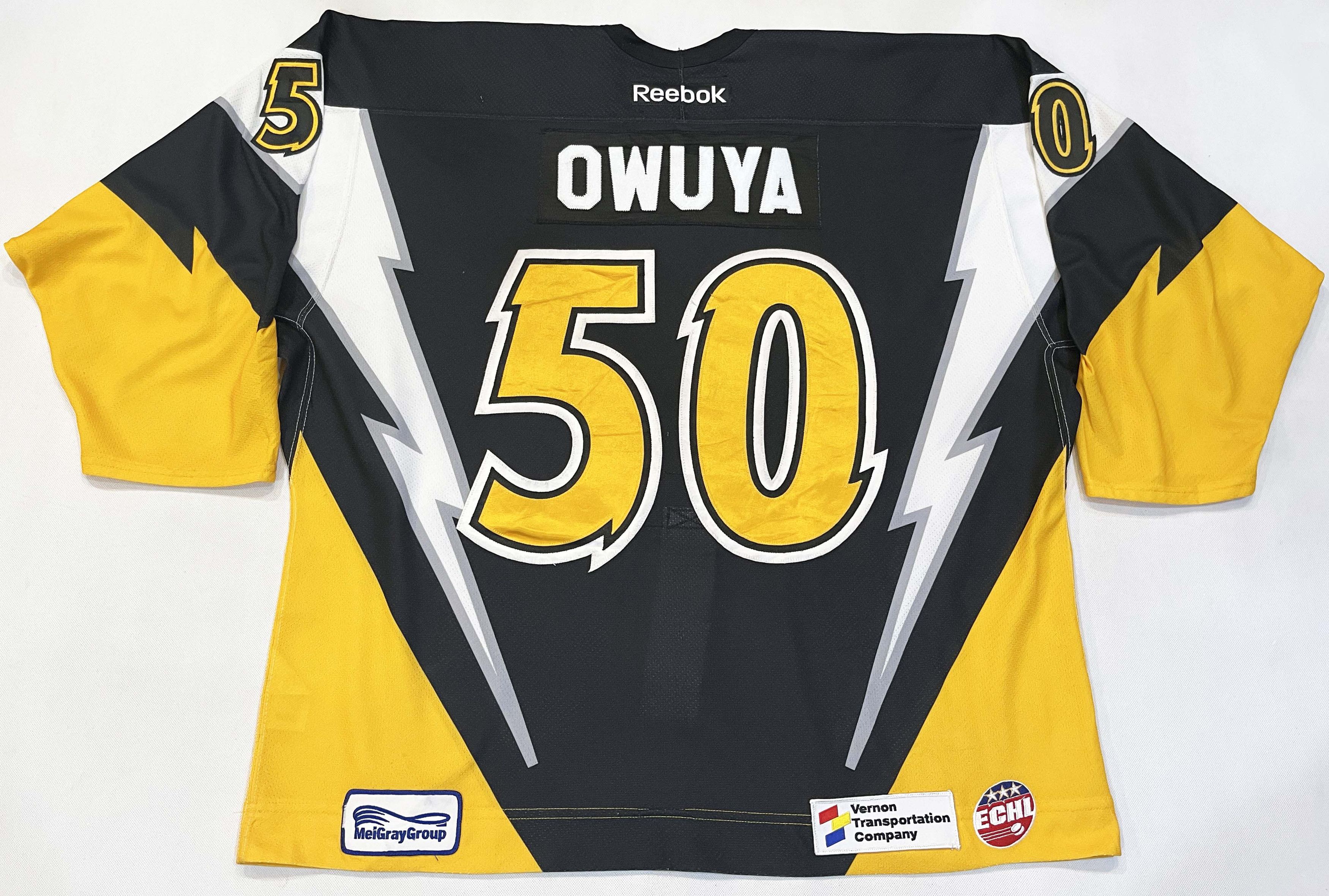Reebok Reebok Authentic Stockton Thunder OWUYA #50 Hockey Jersey Size US XXL / EU 58 / 5 - 4 Thumbnail