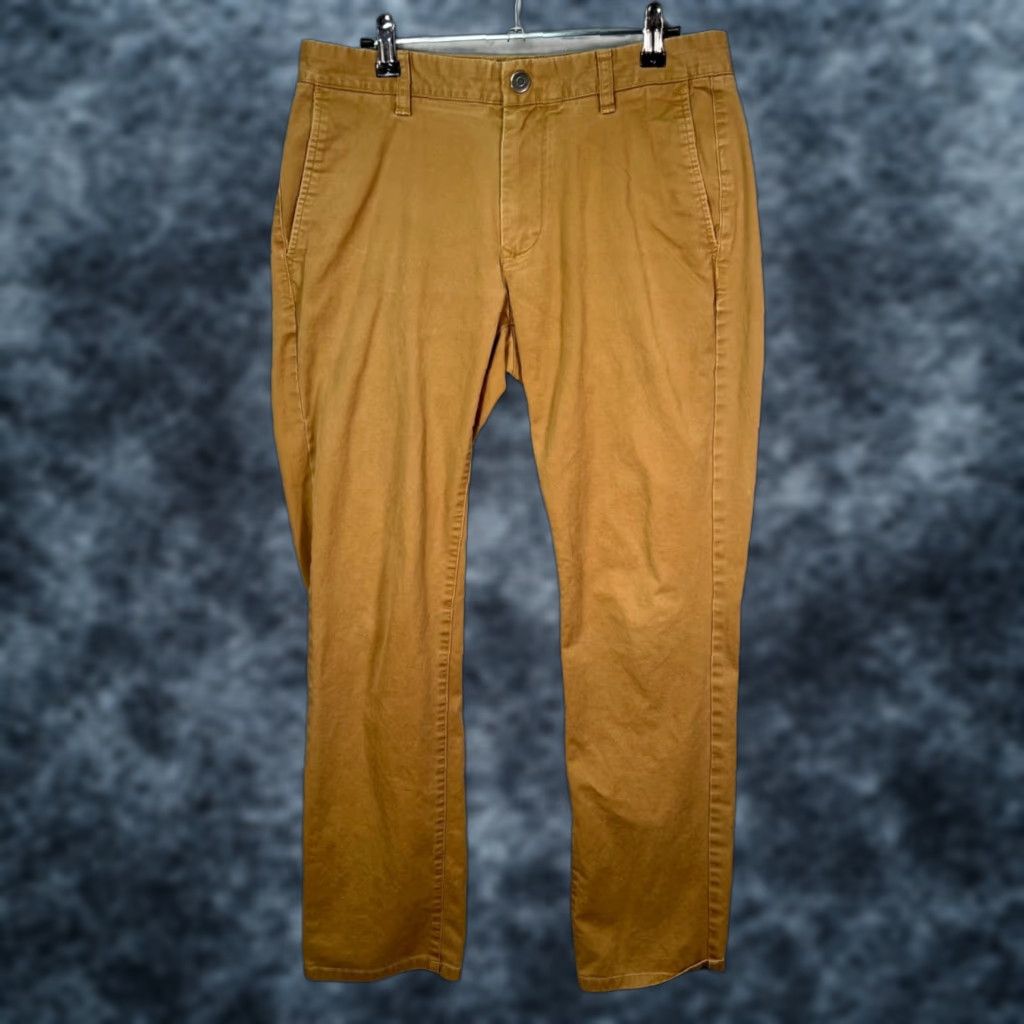 Bonobos Bonobos Mens Chino Pants Tailored Khaki Cotton Blend Beige 30 x 30 Flat Front Mid Rise Straight Pants Mens 30 Casual Vintage No N/A Size US 30 / EU 46 - 1 Thumbnail